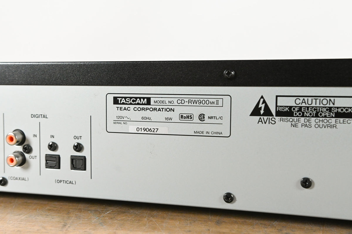 TASCAM CD-RW900 MKII Professional Rack-Mountable CD Recorder/Player