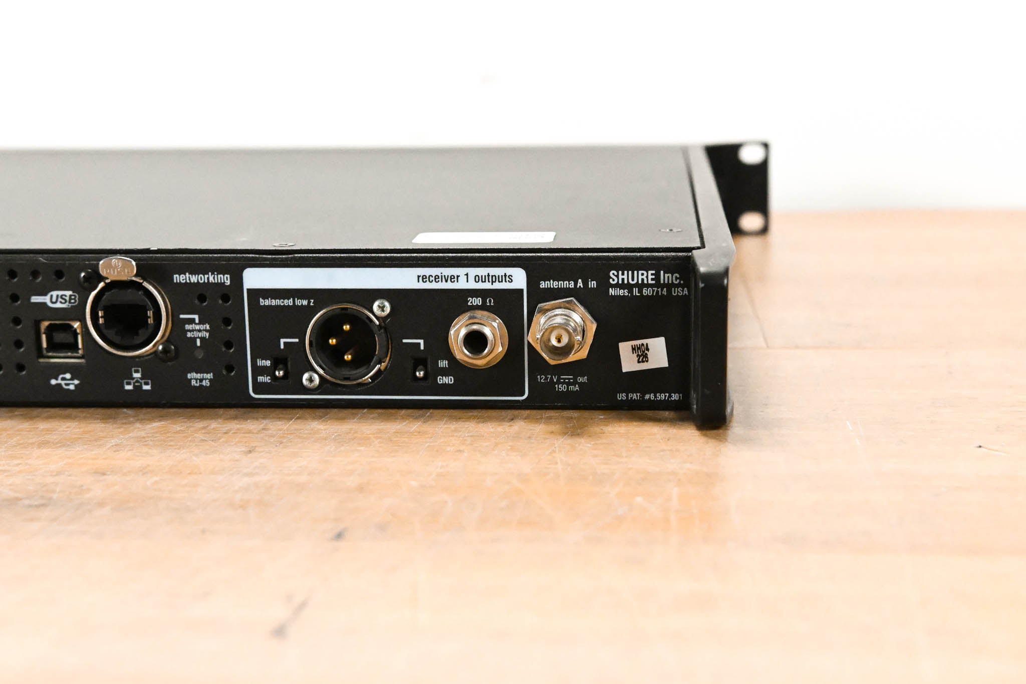 Shure UR4D Wireless Receiver w/ two UR1 Bodypack Transmitters - H4 Band