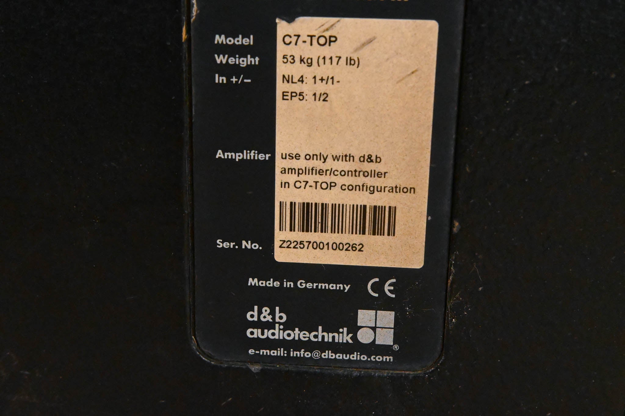 d&b audiotechnik C7-TOP Full Range Passive Loudspeaker