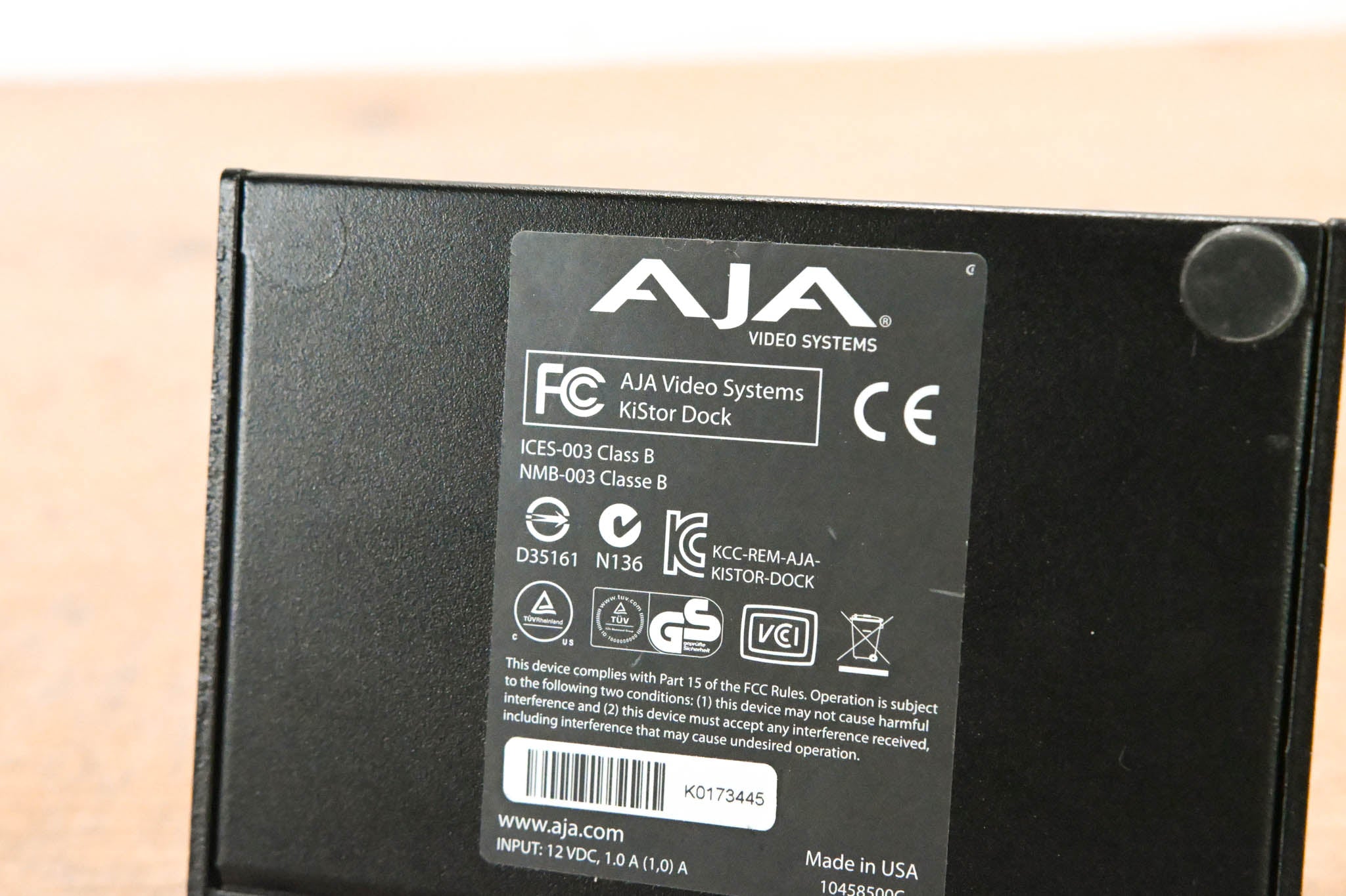 AJA KiStor Dock External Dock for Ki Stor Storage Modules (NO PSU)