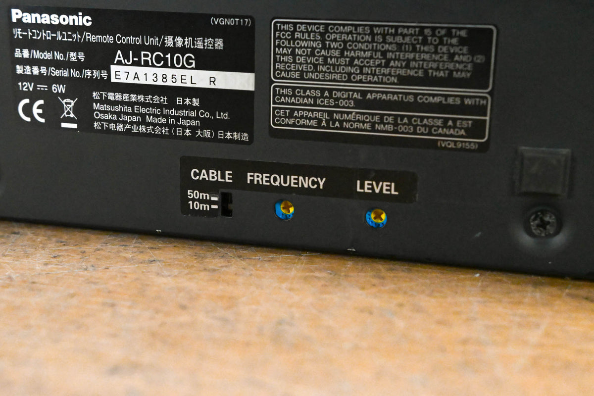 Panasonic AJ-RC10G Remote Control Unit