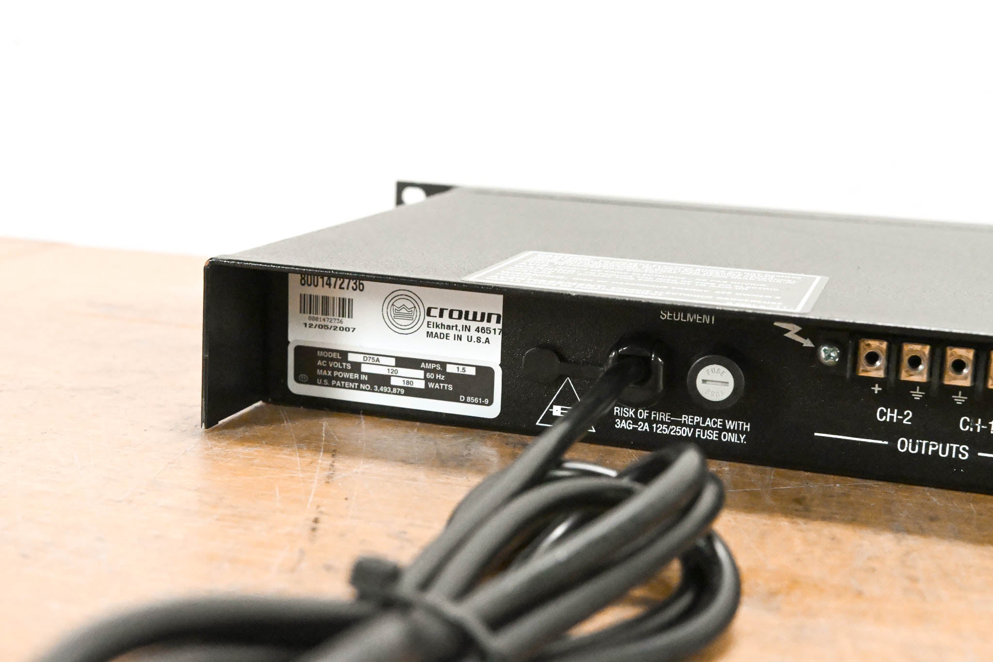 Crown D-75A 2-Channel Power Amplifier