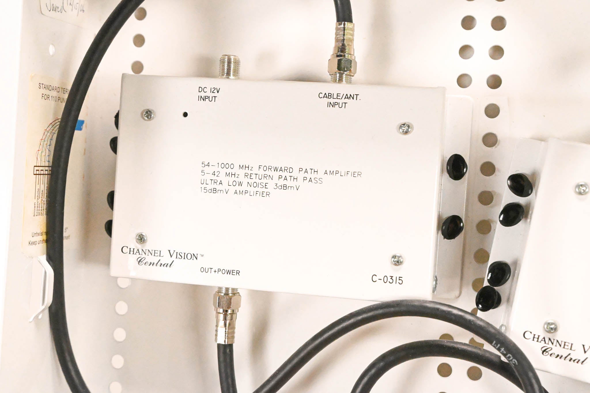 Channel Vision DP-3/12-II Amplified RF Coax Distribution Panel