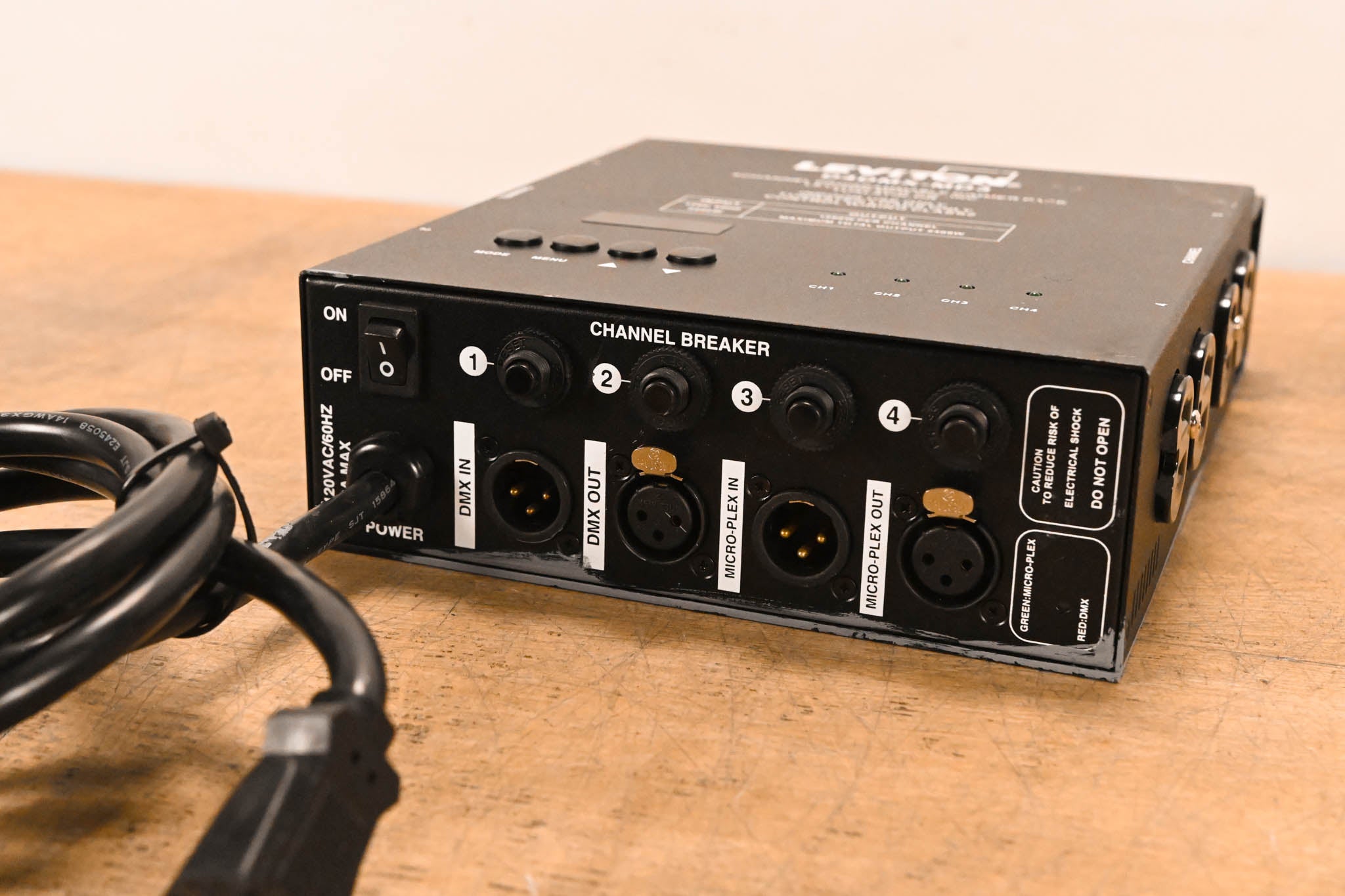 Leviton D4DMX-MD3 4-Channel Programmable Dimmer Pack