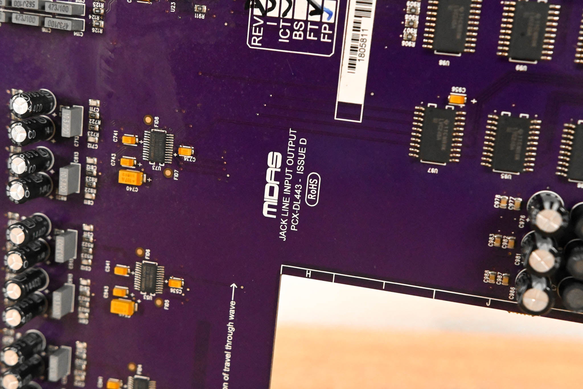 Midas DL443 Analog 8 Input, 8 Output Card with 1/4" TRS Connectors