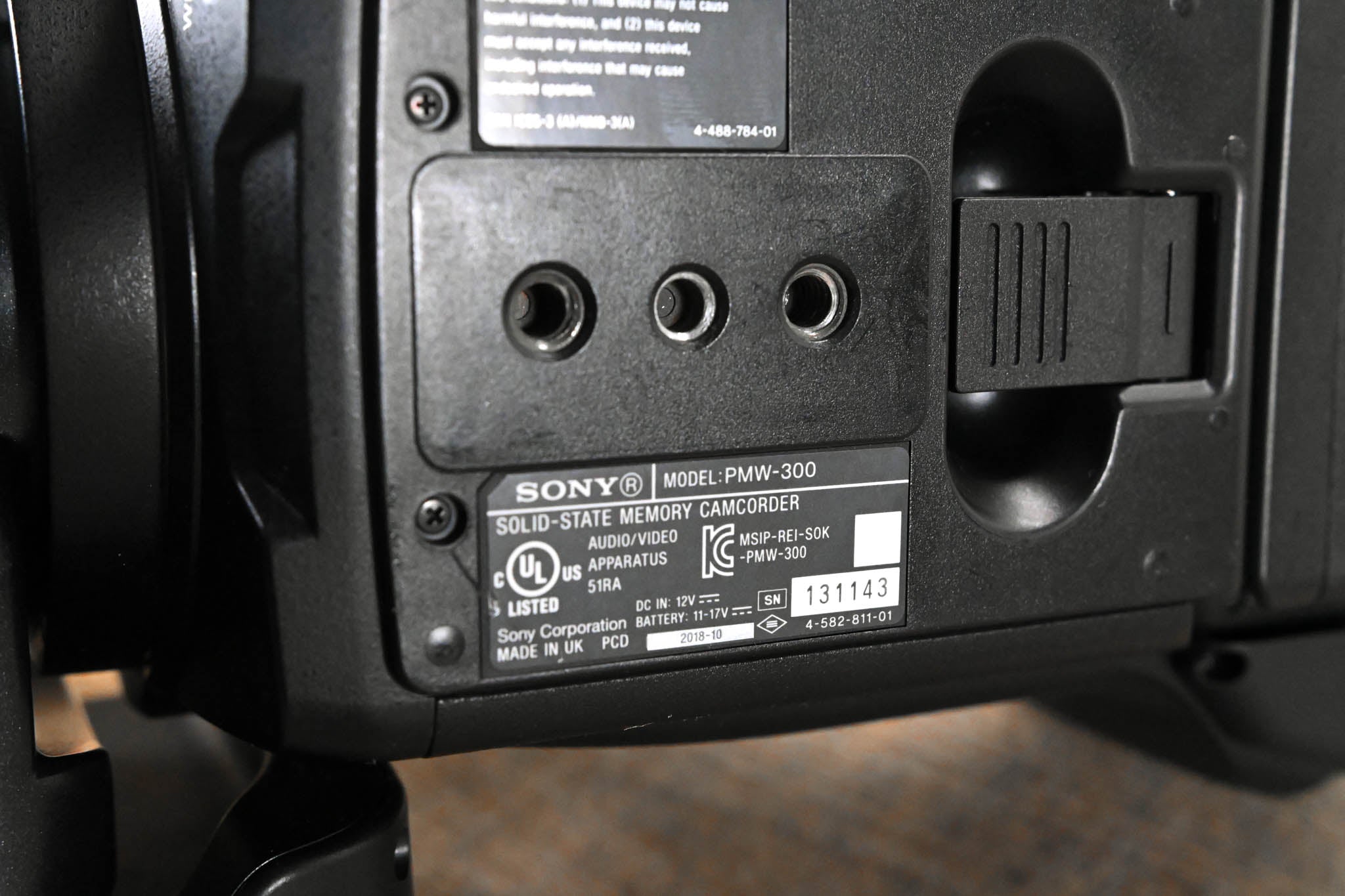 Sony PMW-300 XDCAM HD Camcorder CG01DHT