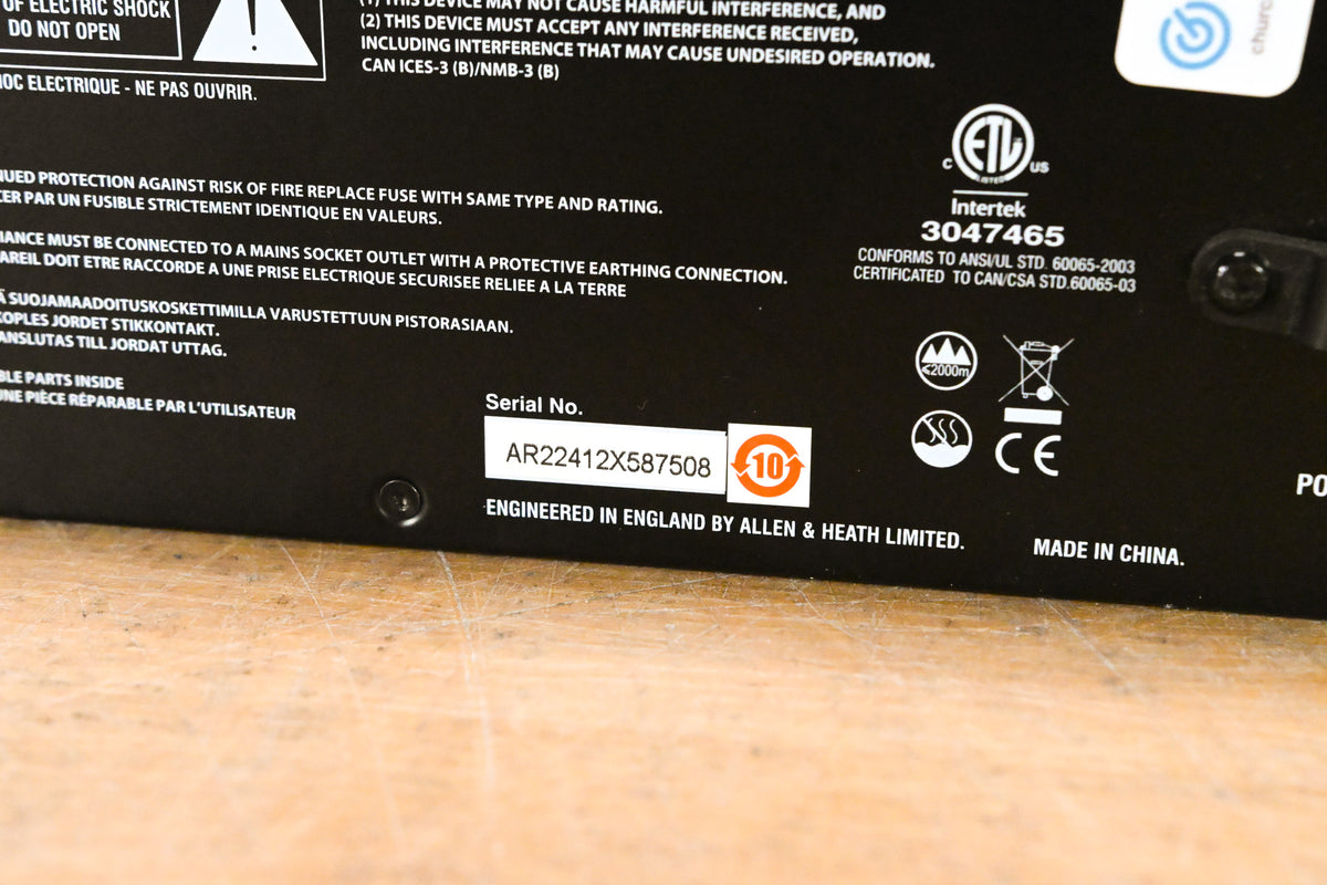 Allen & Heath AR2412 24x12 AudioRack for Qu, Avantis, and SQ Mixers