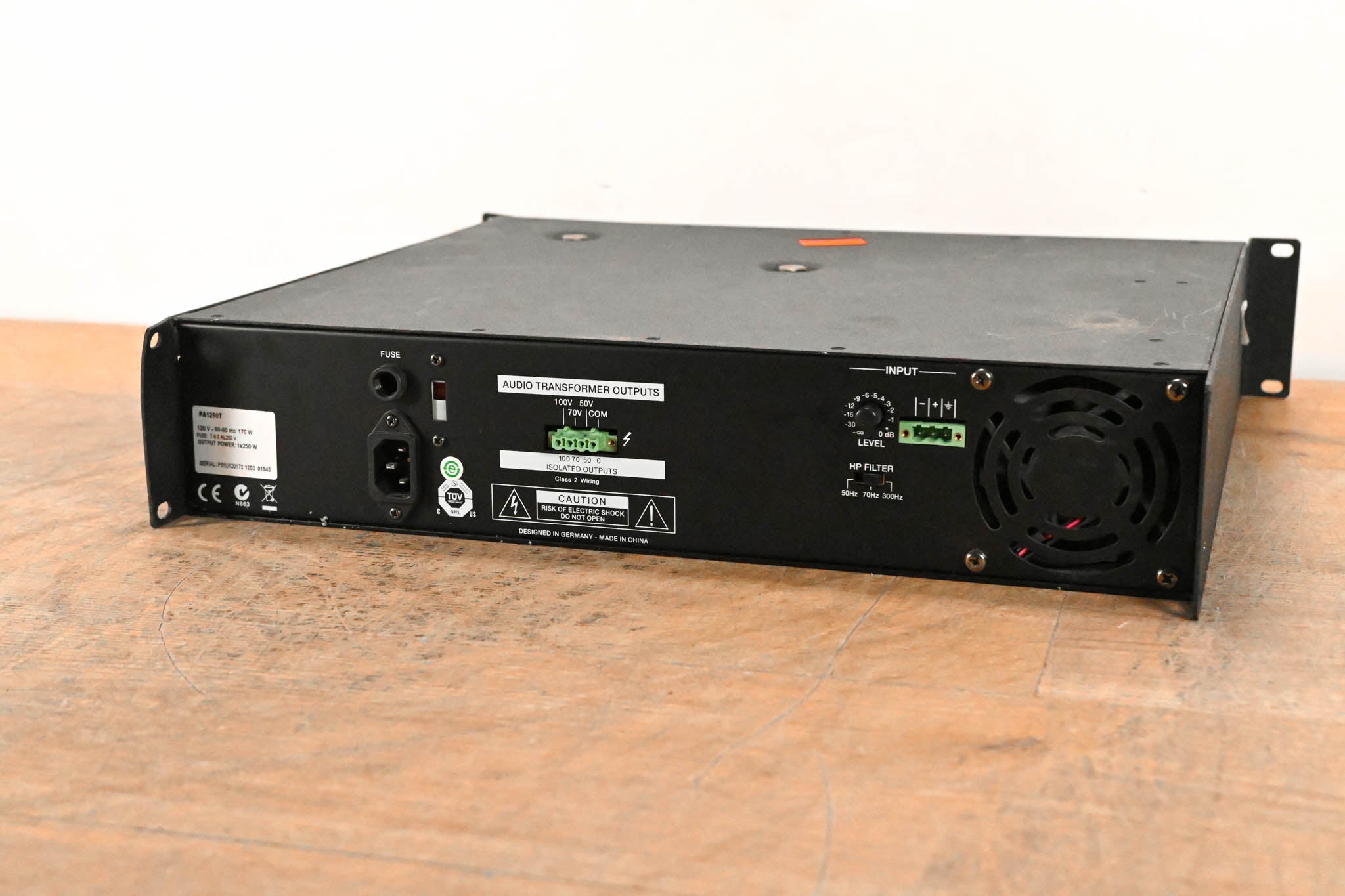 Electro-Voice (EV) PA1250T Single‑Channel 250W Power Amplifier