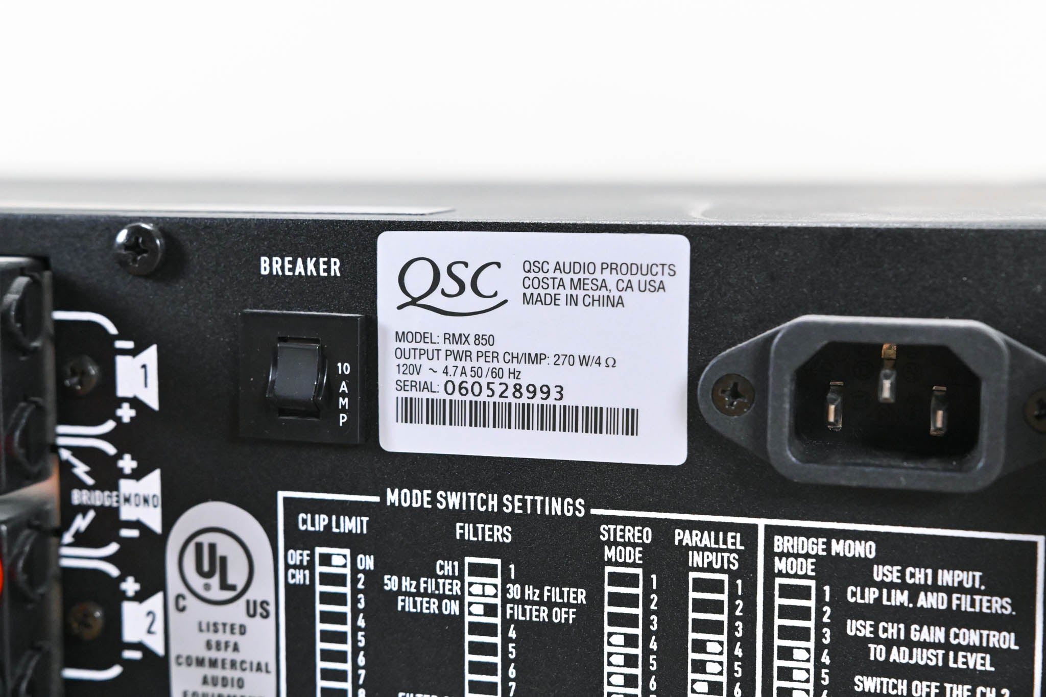 QSC RMX850 2-Channel Power Amplifier