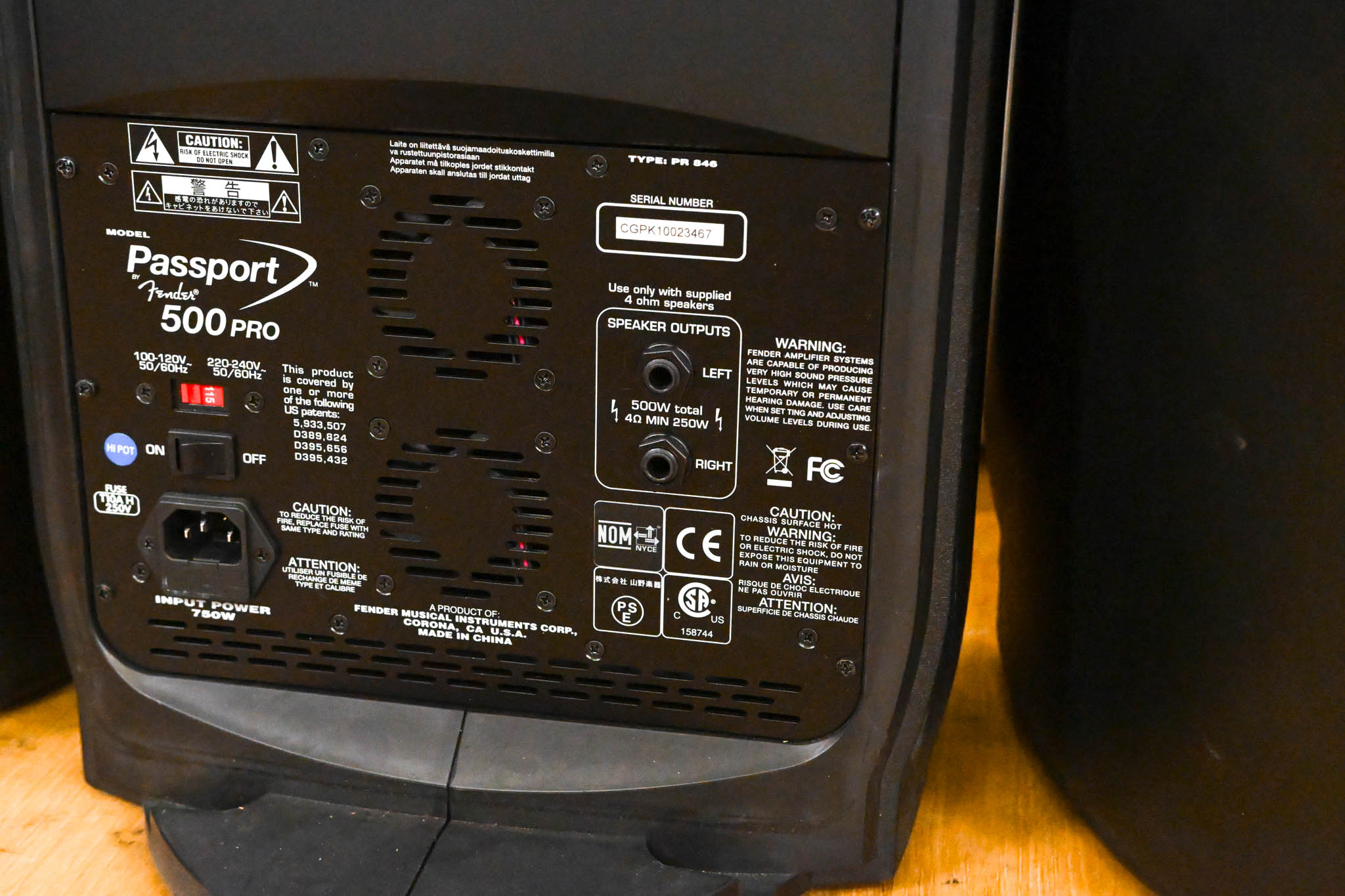 Fender Passport 500 Pro 500W 8-Channel Portable PA System