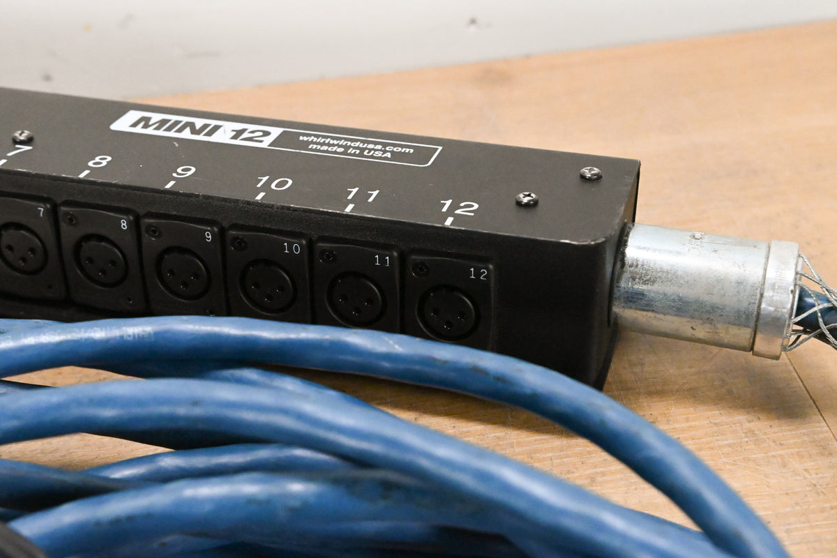 Whirlwind Medusa Mini 12 12-channel Low-Profile XLR Drop Snake - 50 ft