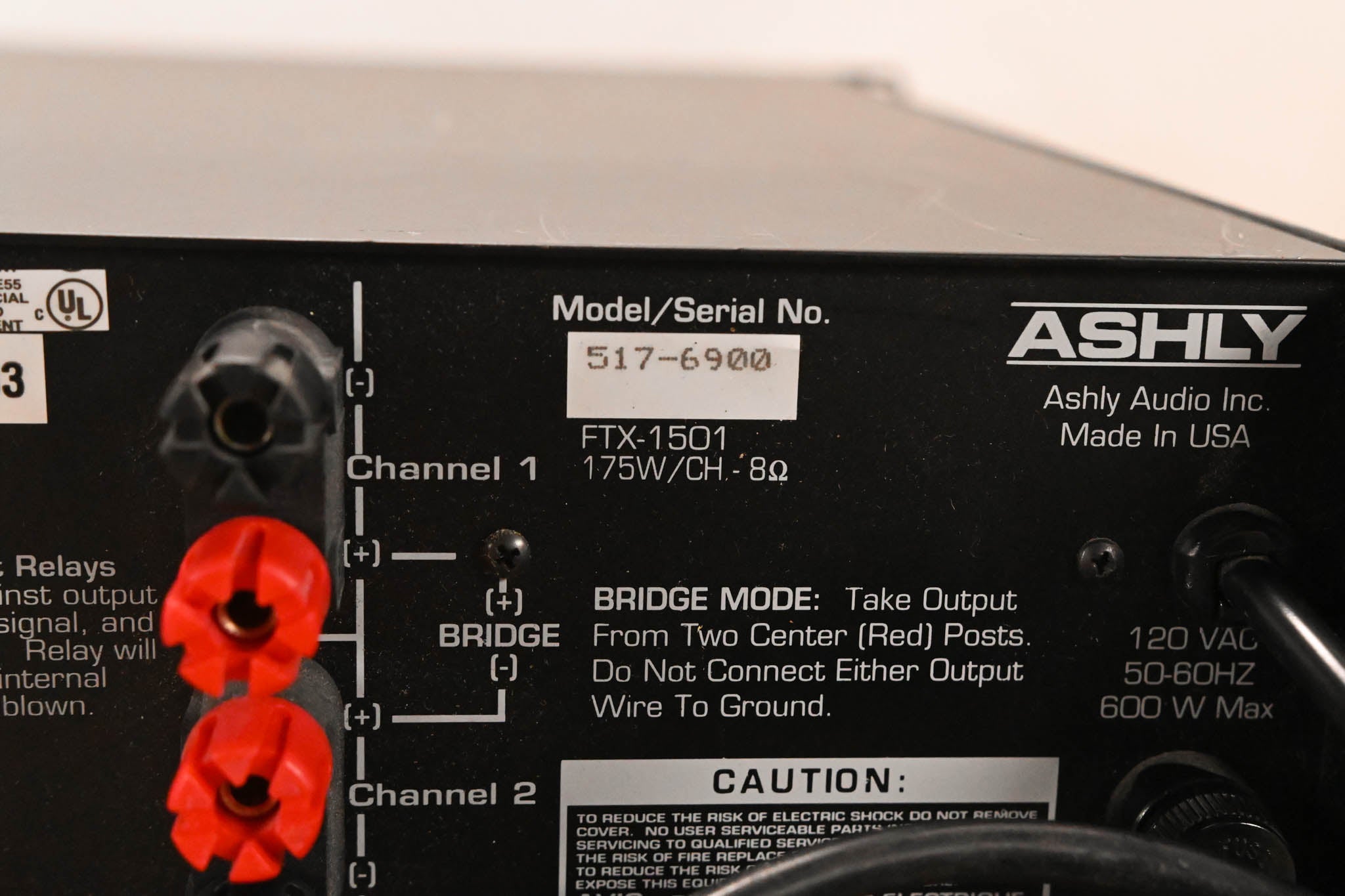 Ashly FTX-1501 FTX Series III Stereo MOSFET Power Amplifier