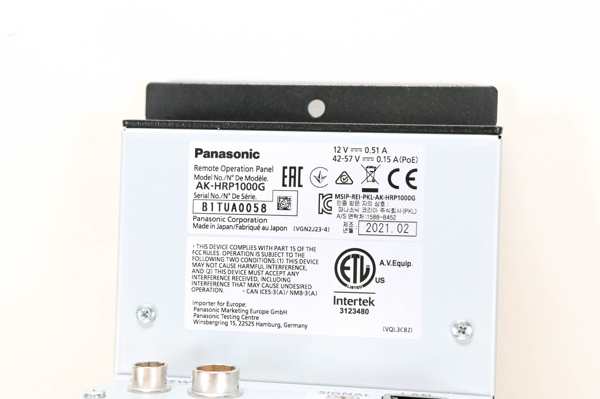 Panasonic AK-HRP1000G Remote Operation Panel