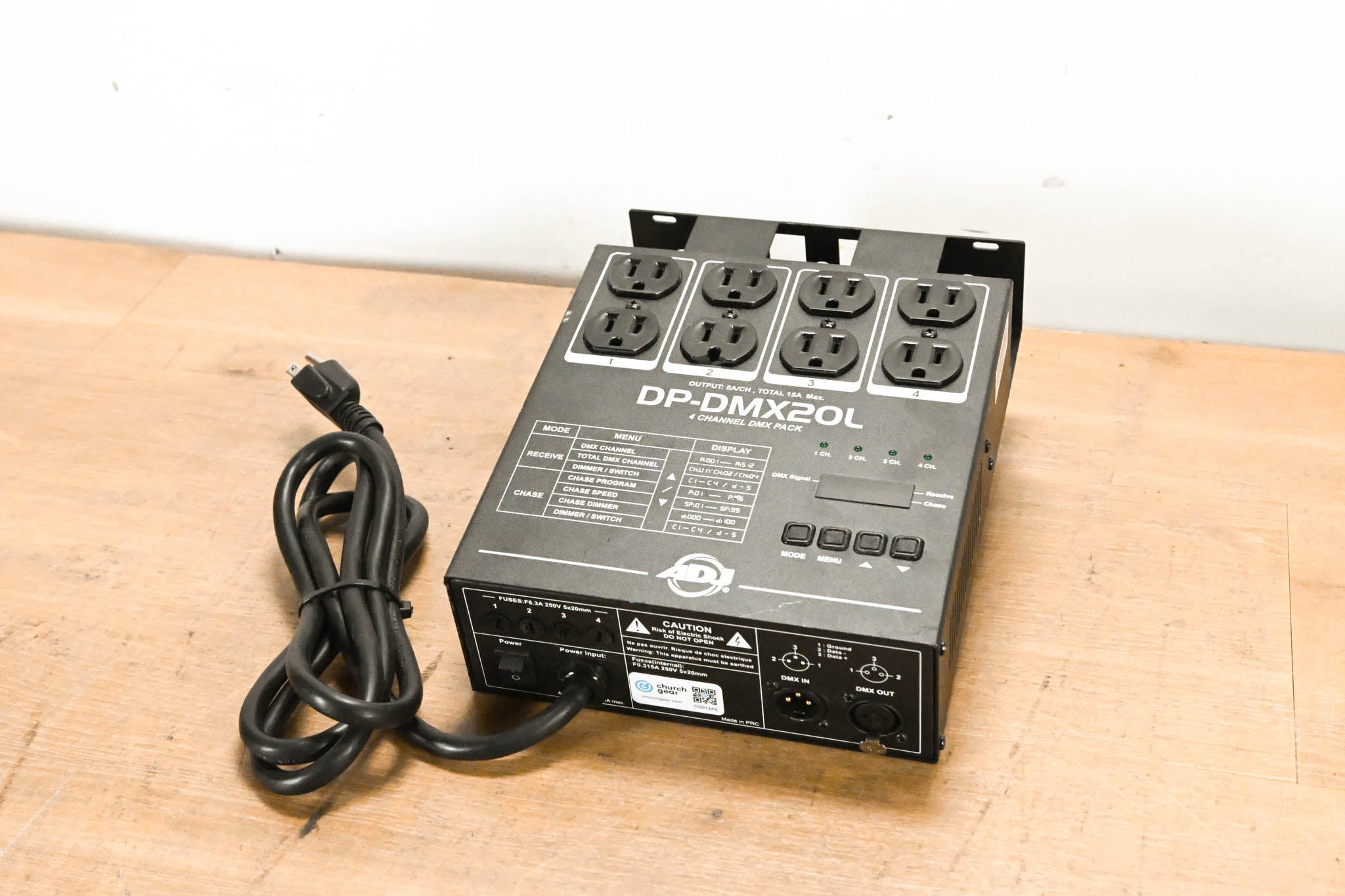 American DJ DP-DMX20L Four-Channel DMX Dimmer Pack