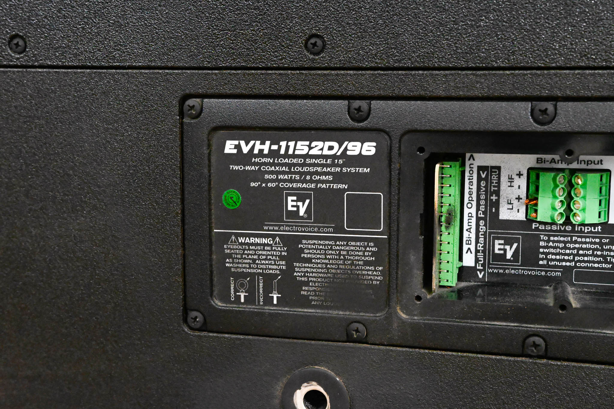 Electro-Voice (EV) EVH-1152D/96 15" Point-Source Loudspeaker (PAIR)