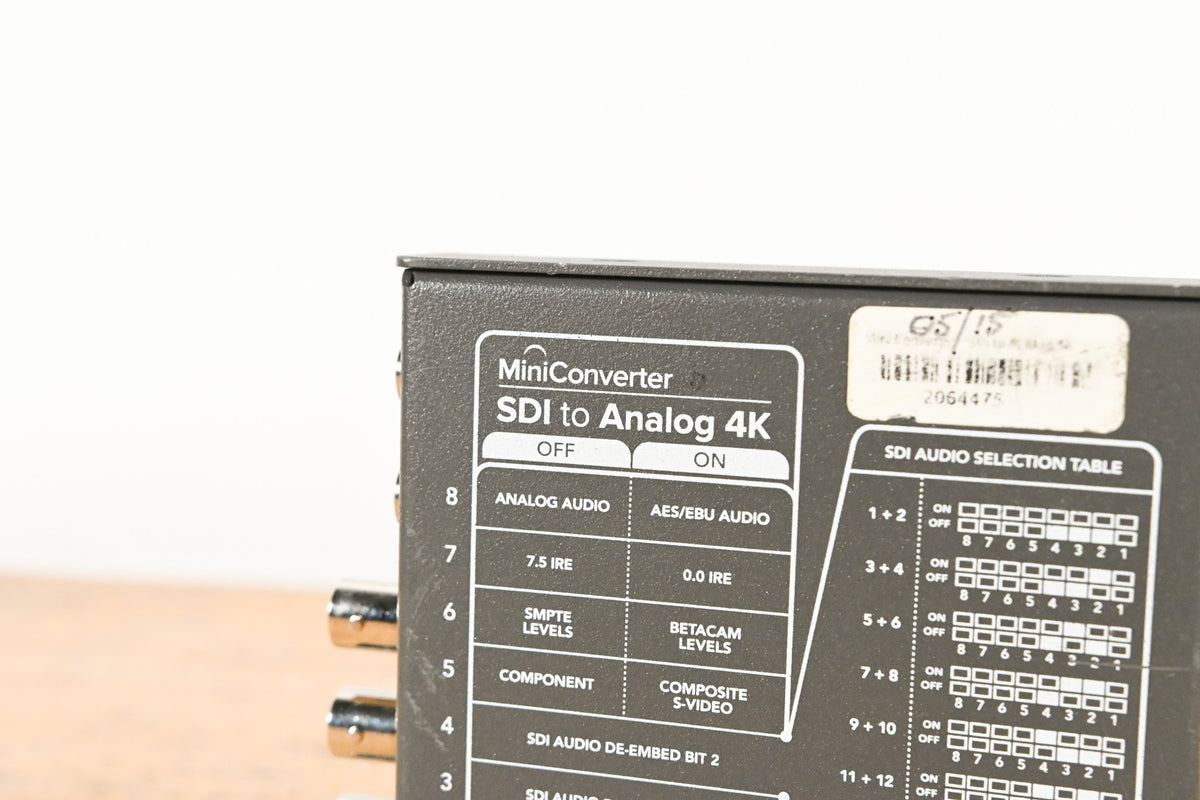 Blackmagic Design Mini Converter SDI to Analog 4K (NO POWER SUPPLY)