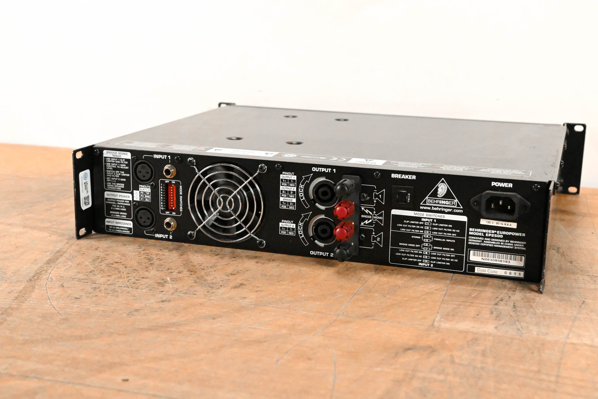 Behringer Europower EP2500 2-Channel Power Amplifier