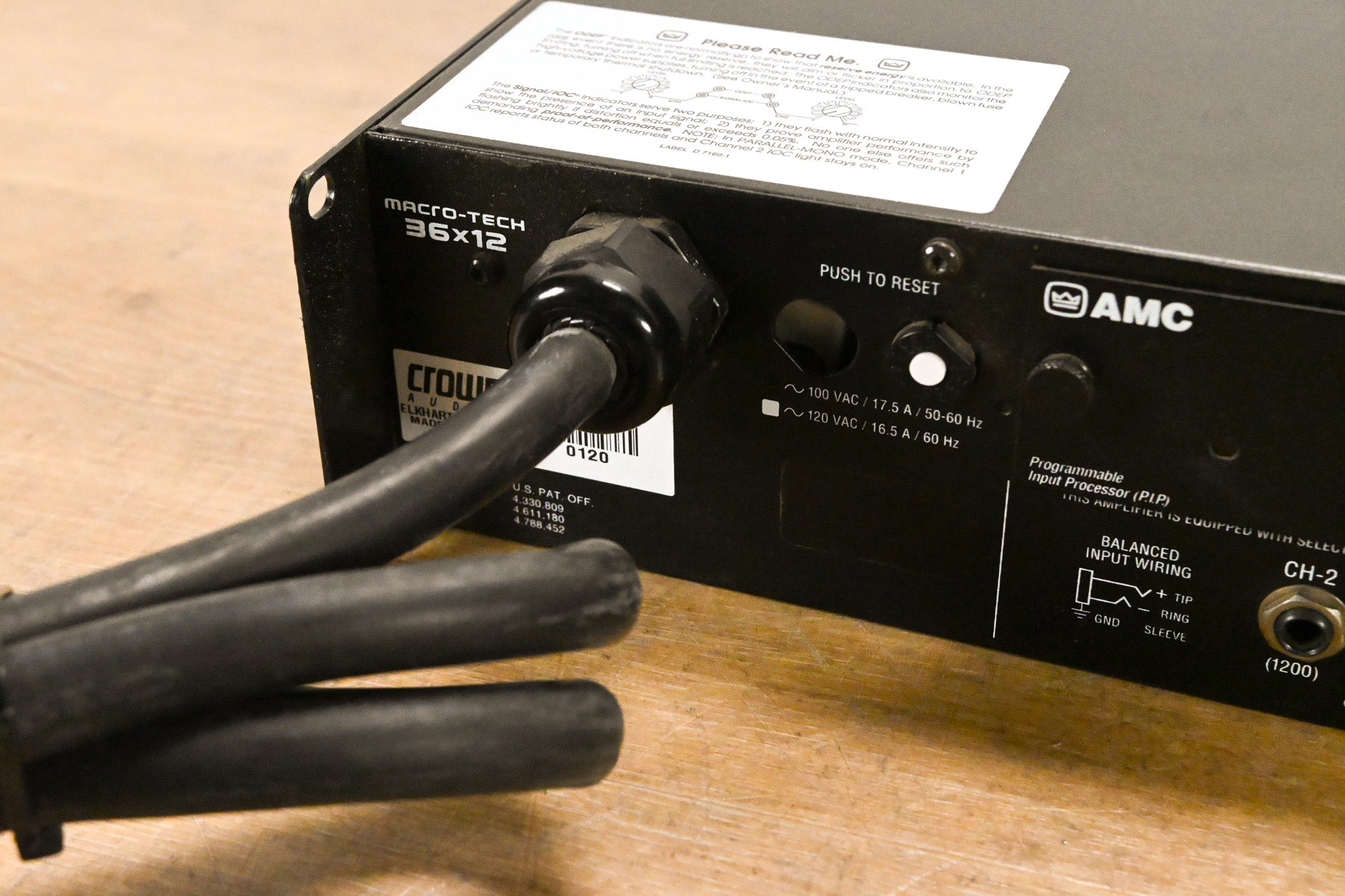 Crown Macro-Tech 36x12 2-Channel Power Amplifier
