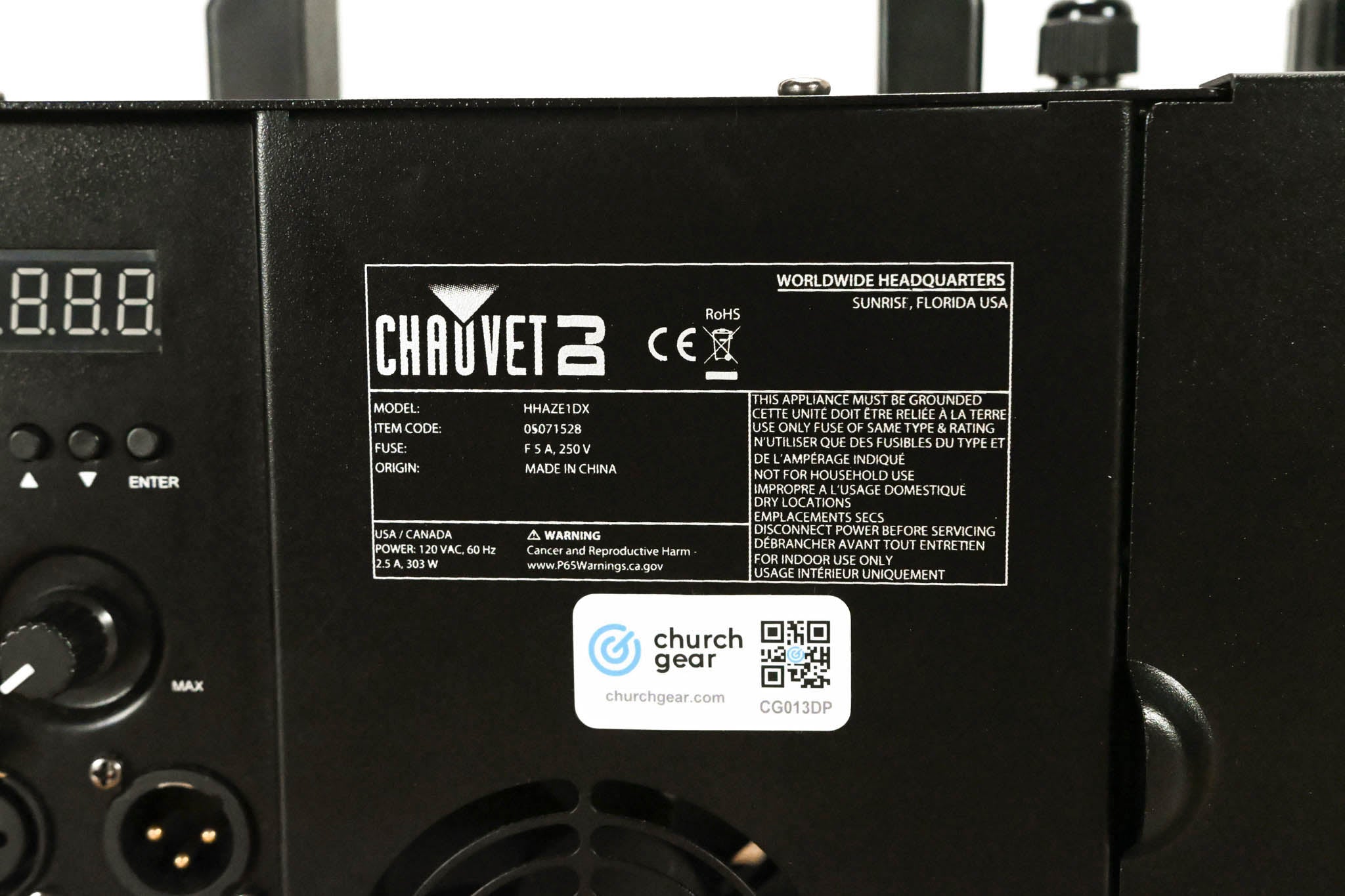 Chauvet Hurricane Haze 1DX Water-Based Haze Machine