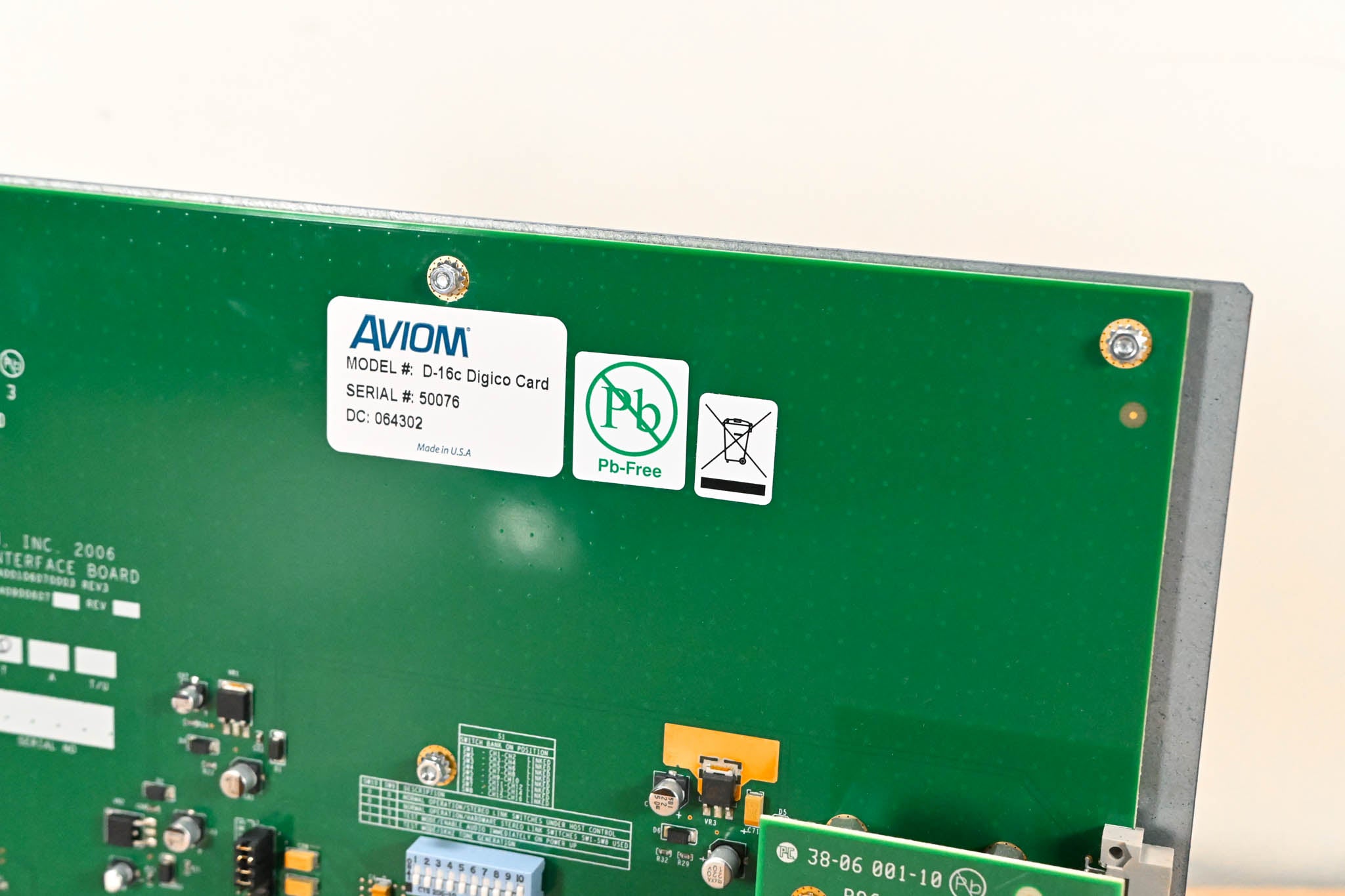 Aviom D-16c D2 Rack Aviom A-Net 16-Channel Cat5e Output Card