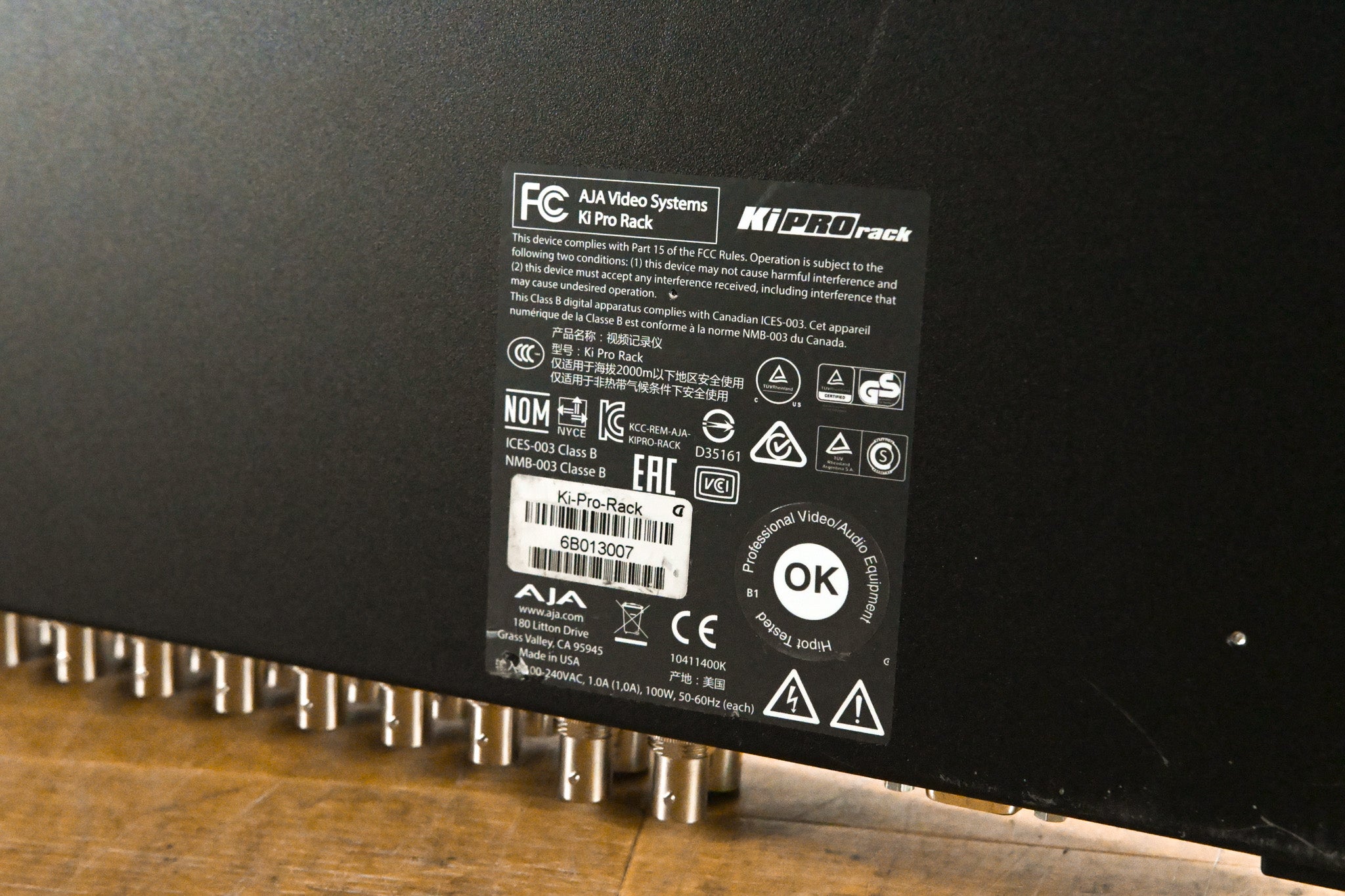 AJA Ki Pro Rack File-Based 1RU Video Recorder and Player
