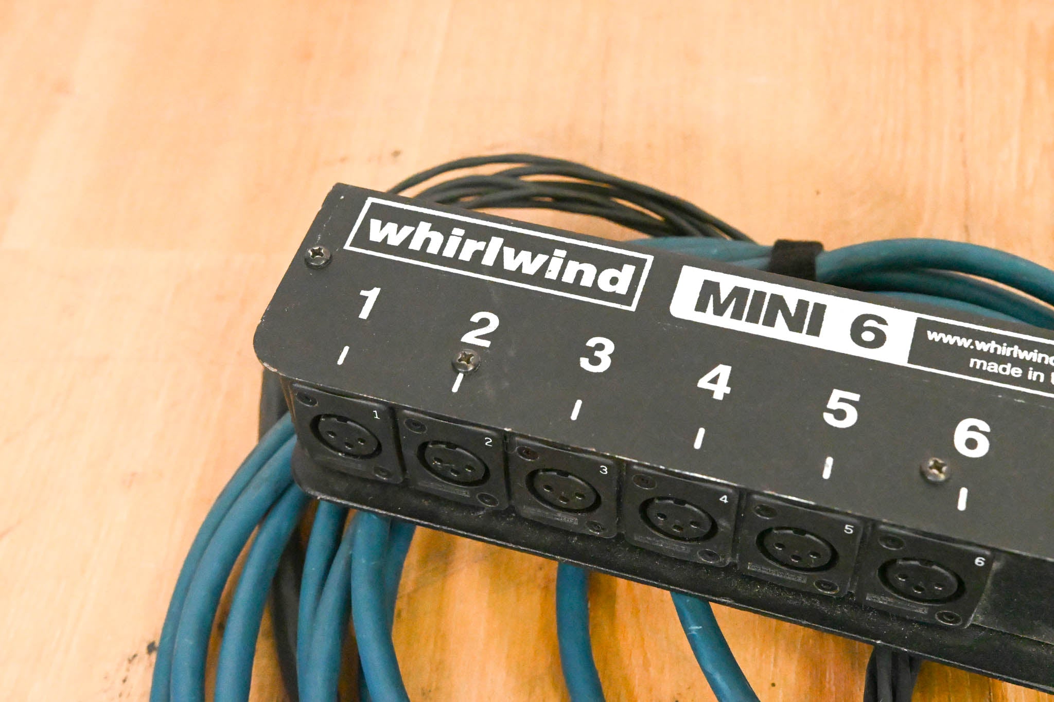 Whirlwind MS-6-M-NR-025 Mini 6 6-Channel Low-Profile Drop Snake - 25 ft