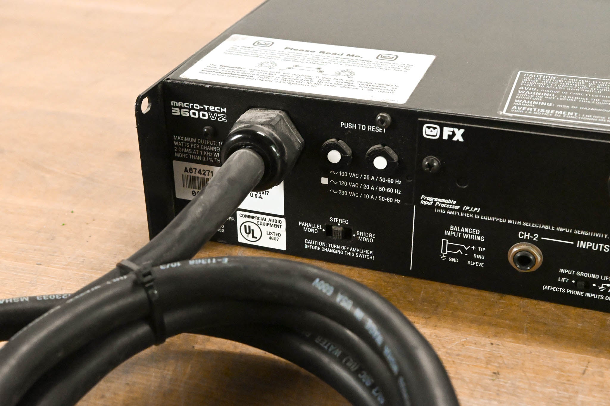 Crown Macro-Tech 3600VZ 2-Channel Power Amplifier