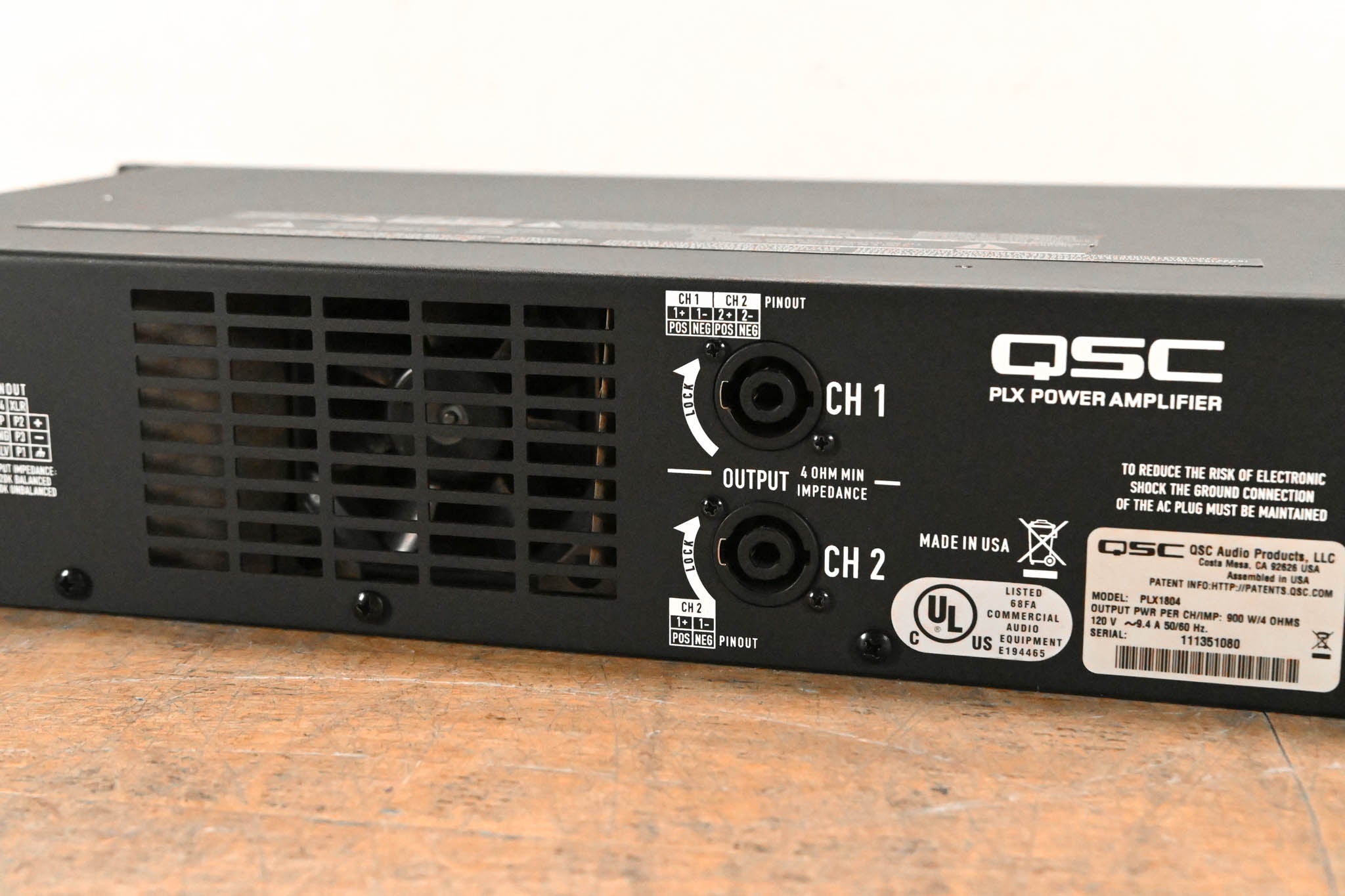 QSC PLX1804 2-Channel Power Amplifier