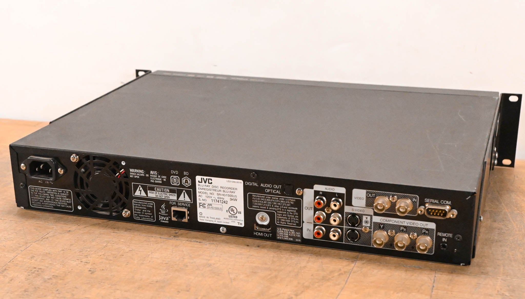 JVC SR-HD1500US Blu-Ray Disc & HDD Recorder