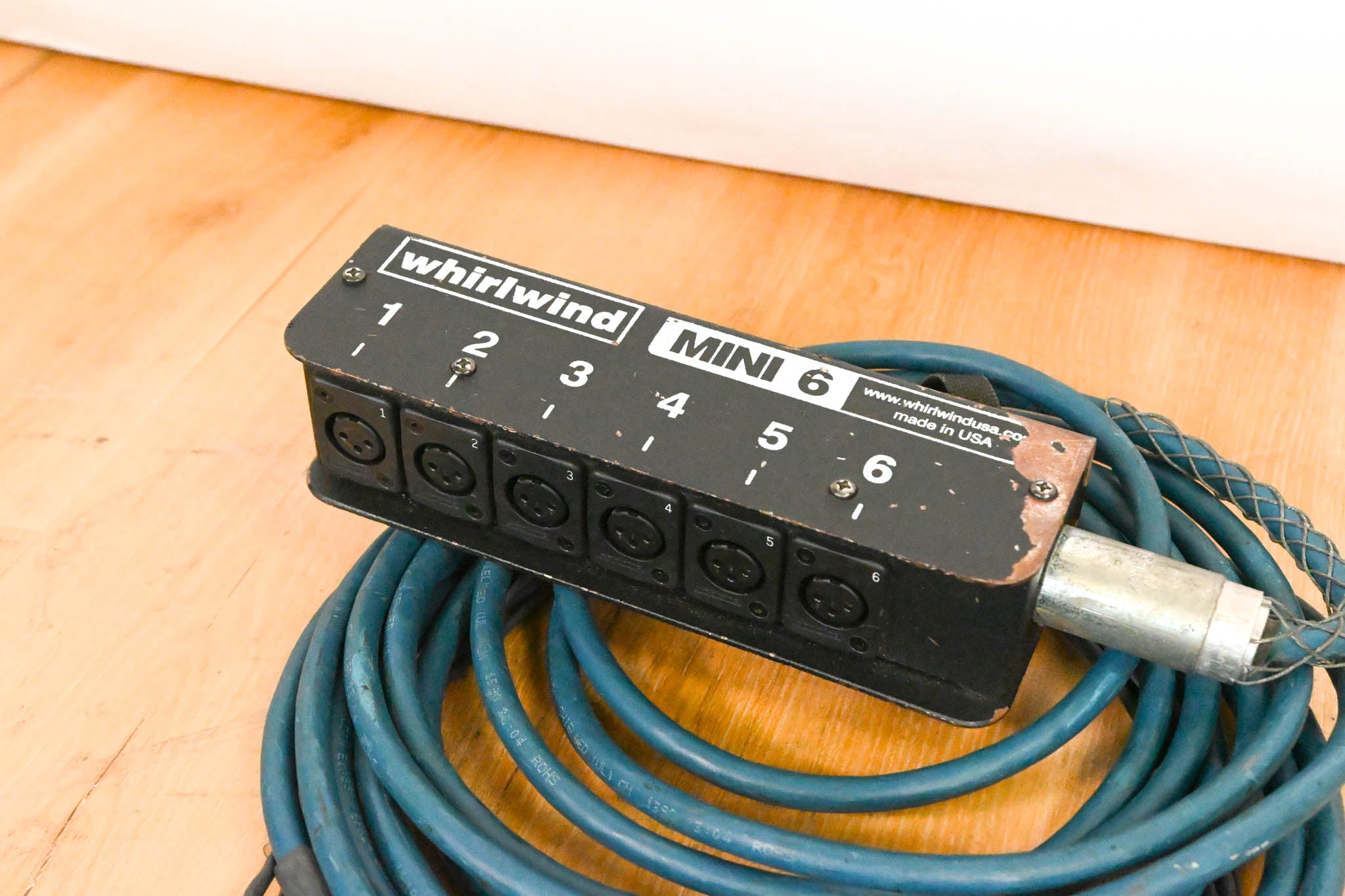 Whirlwind MS-6-M-NR-025 Mini 6 6-Channel Low-Profile Drop Snake - 25 ft
