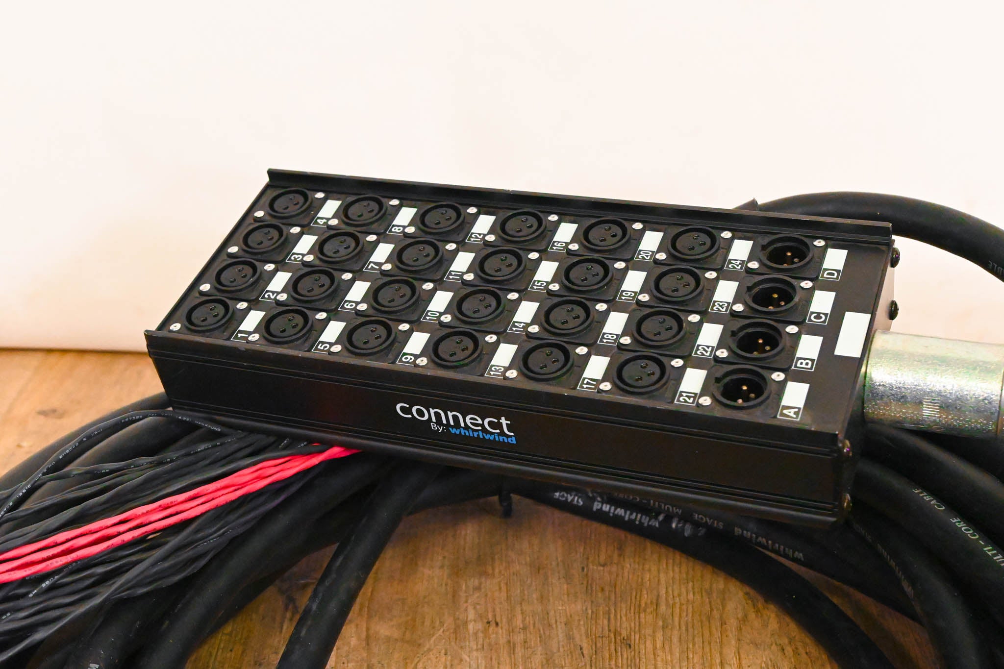 Whirlwind Connect 24x4 XLR Stage Box to Fanout Snake - 100ft