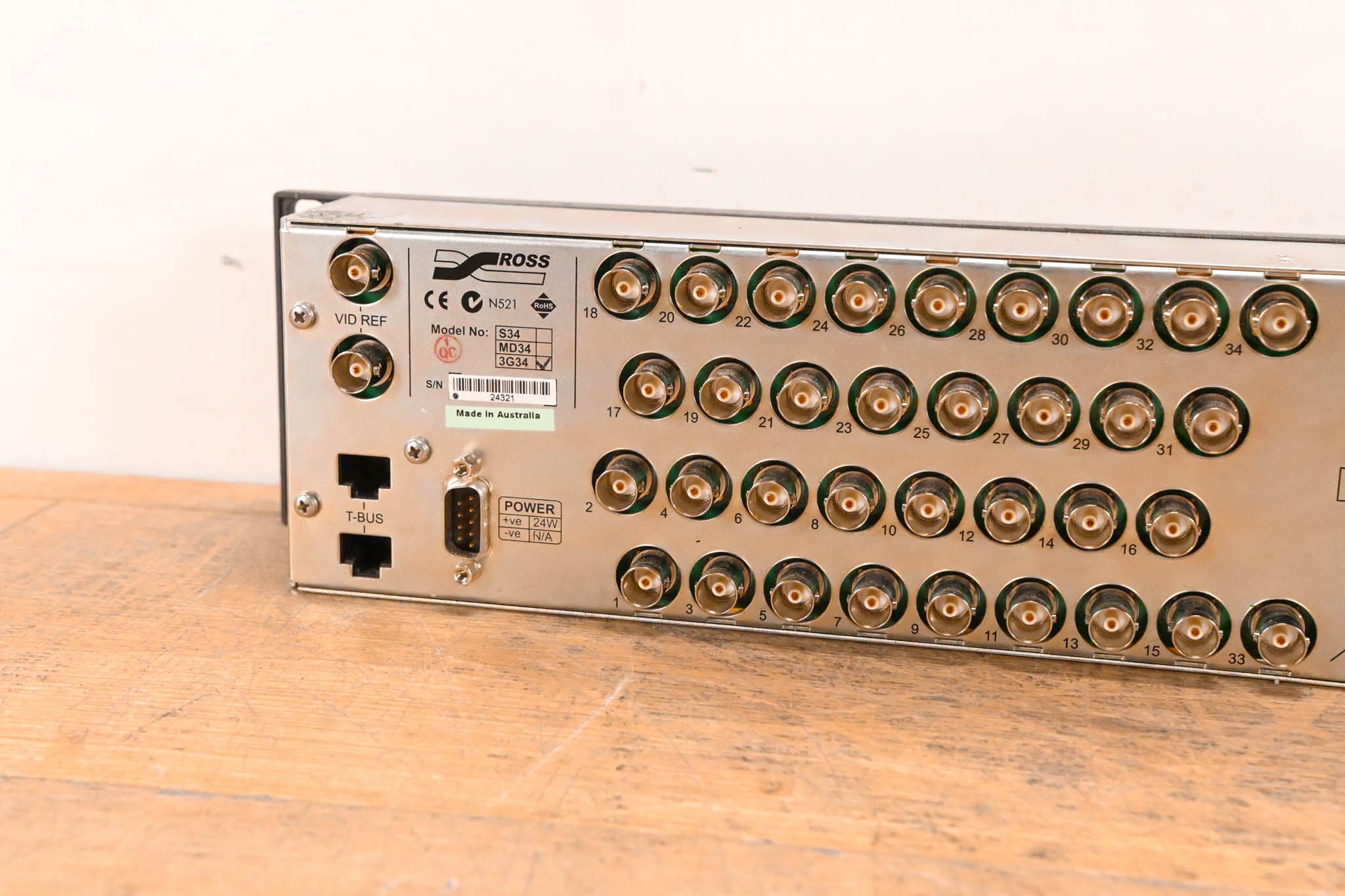 Ross NK-3G34 34 × 34 3G/HD/SD SDI Utility Router (NO POWER SUPPLY)