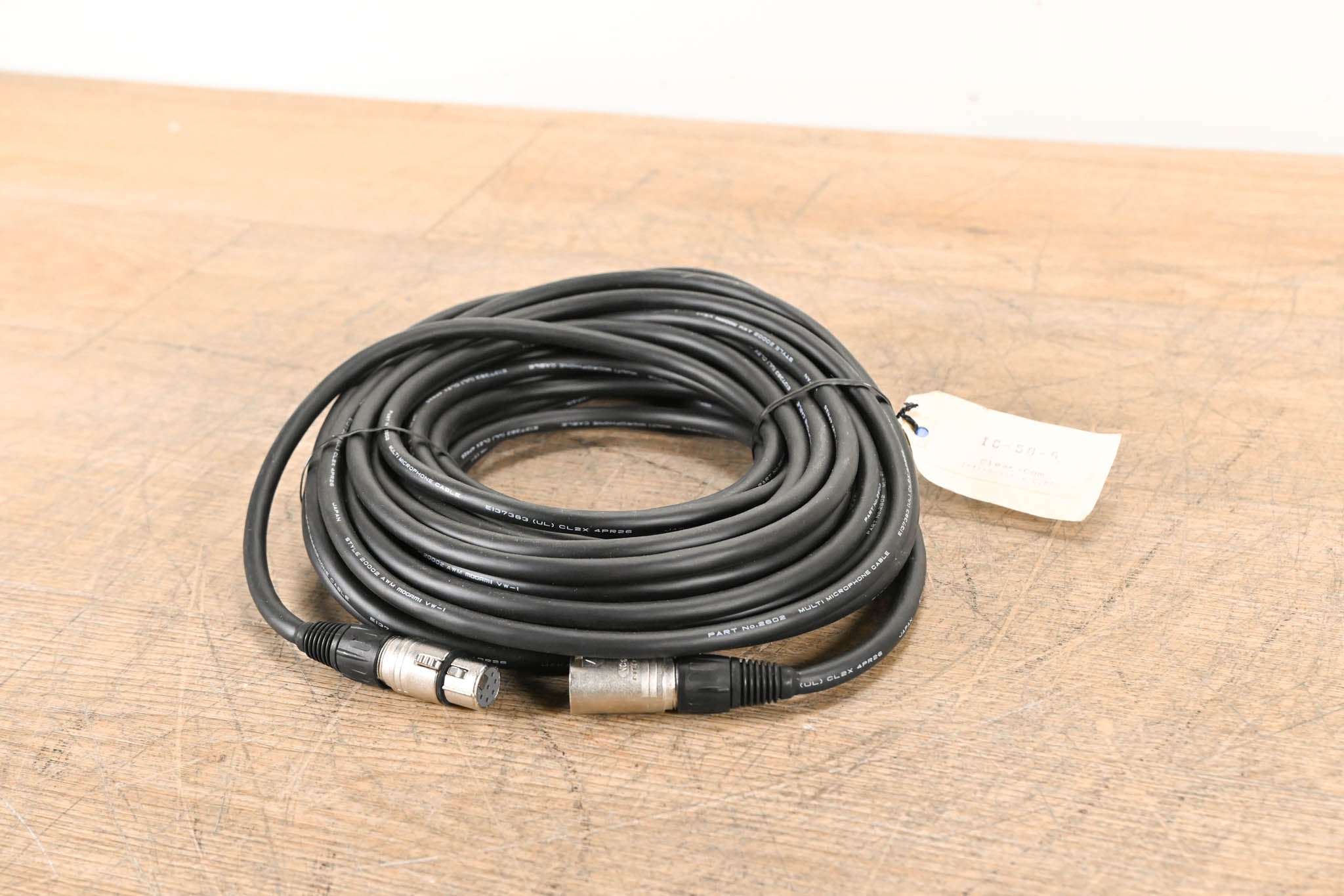 Clear-Com IC-50-6 6-pin XLR Intercom Cable - 50'