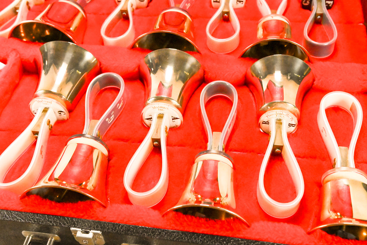 Malmark Three Octave Handbell Set (C4-C7) - 37 Bells w/ 4 Cases