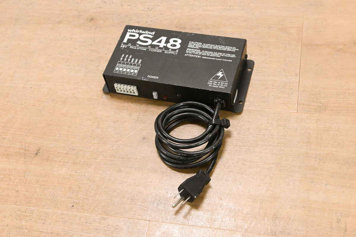 Whirlwind PS48 Low Noise 48v Phantom Power Supply