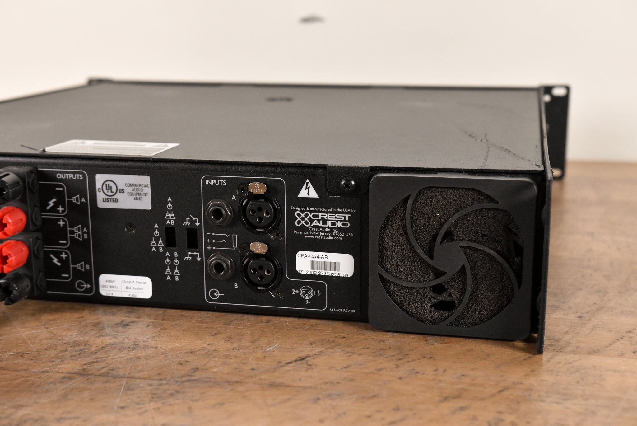 Crest Audio CA4 Two-Channel Power Amplifier CG00XLB