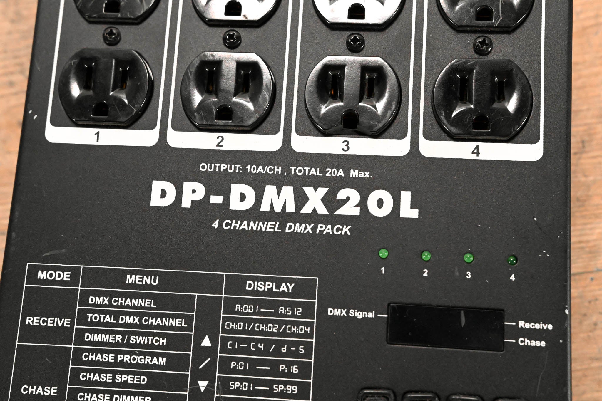 Elation DP-DMX20L 4-Channel DMX Dimmer/Switch Pack