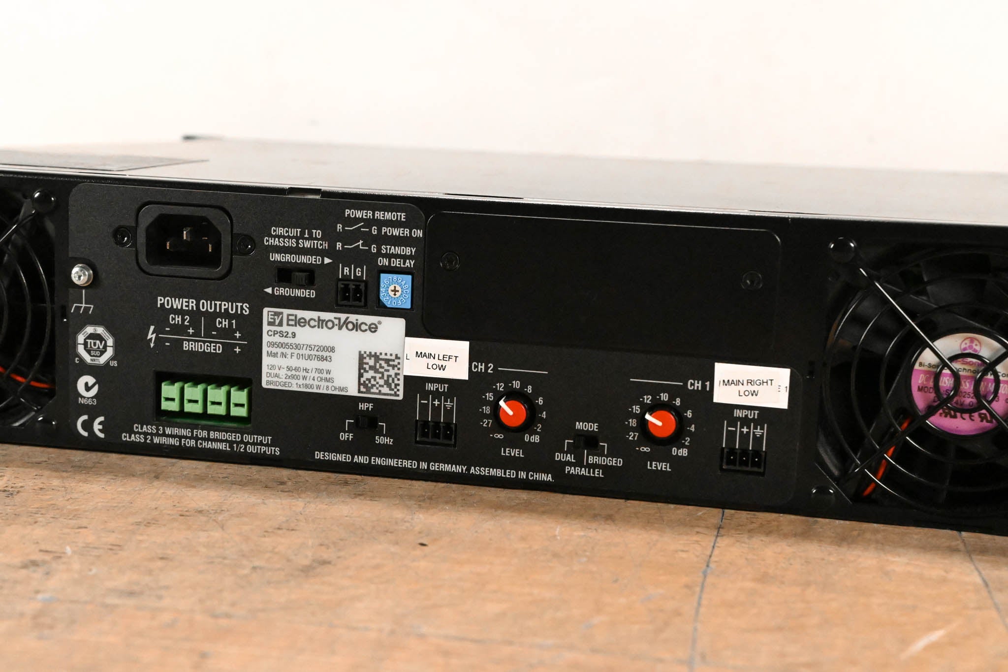 Electro-Voice (EV) CPS2.9 2-Channel Power Amplifier
