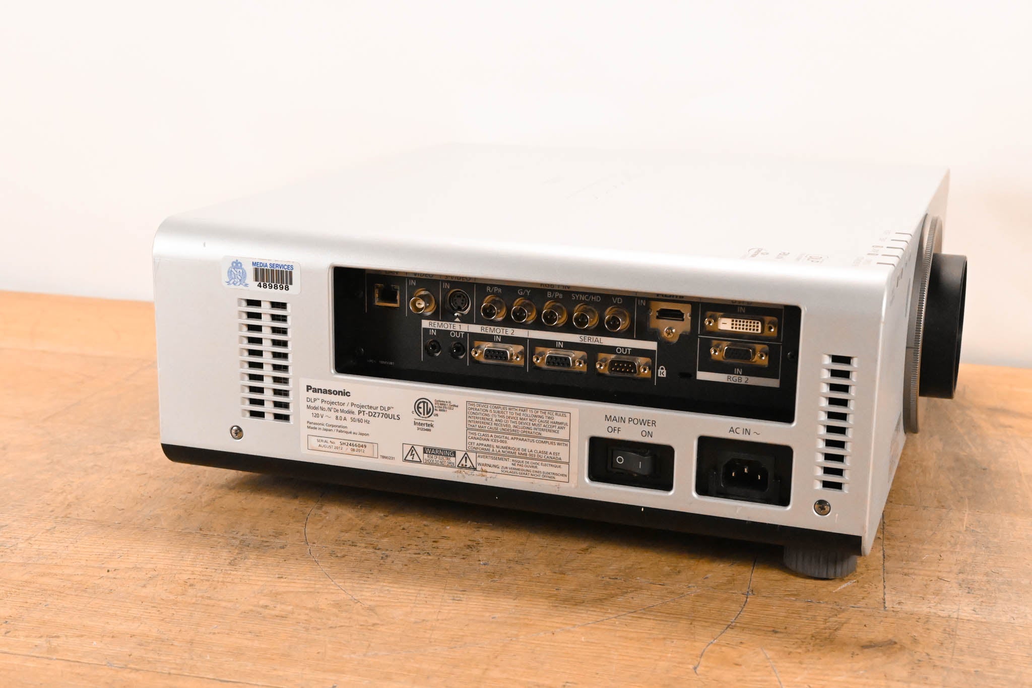 Panasonic PT-DZ770ULS Professional WUXGA DLP Projector w/ Lens