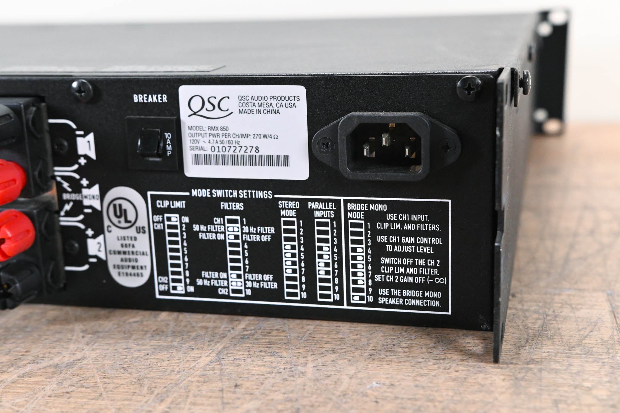 QSC RMX850 2-Channel Power Amplifier