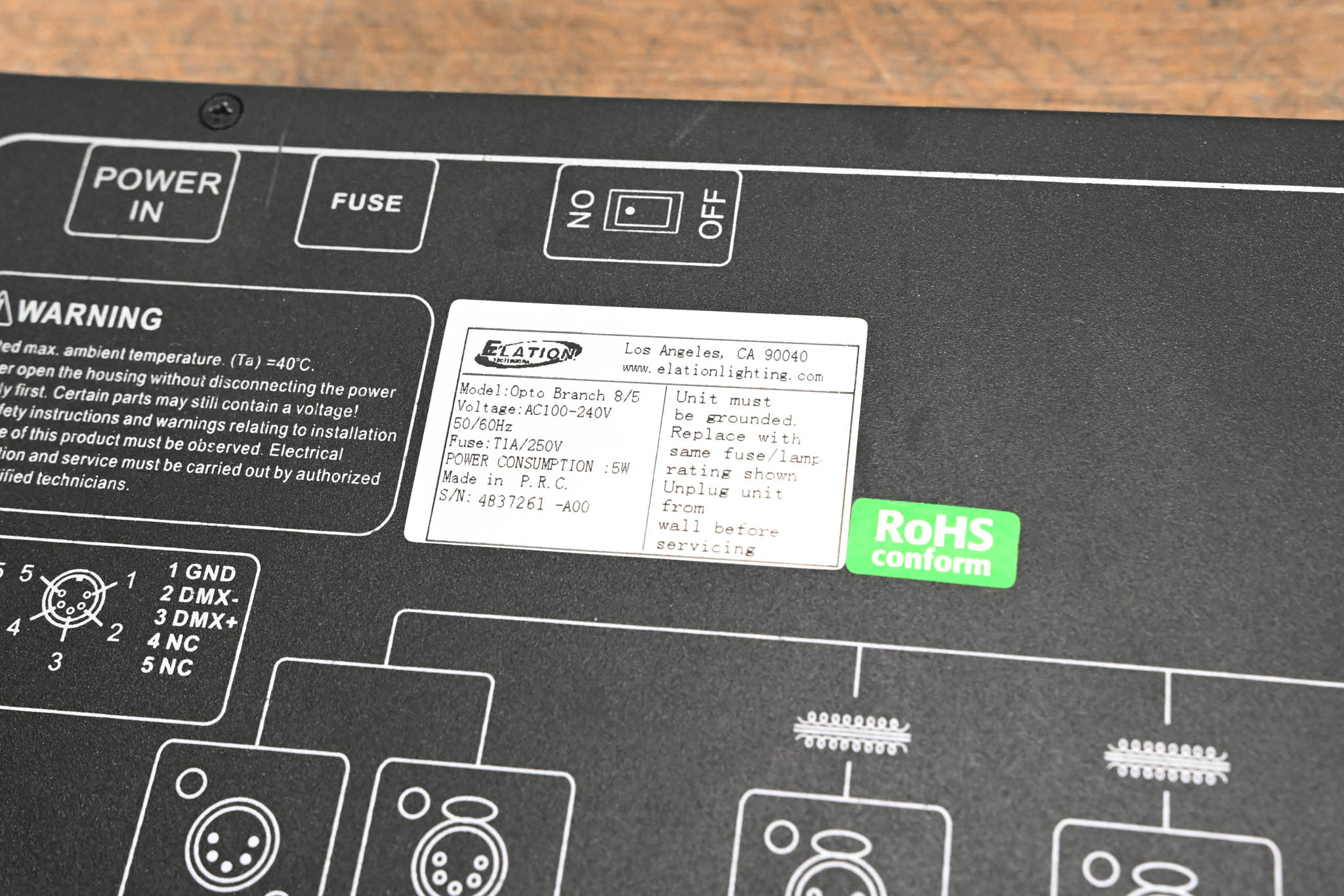 Elation Opto Branch 8 DMX Distributor/Booster (5-Pin)