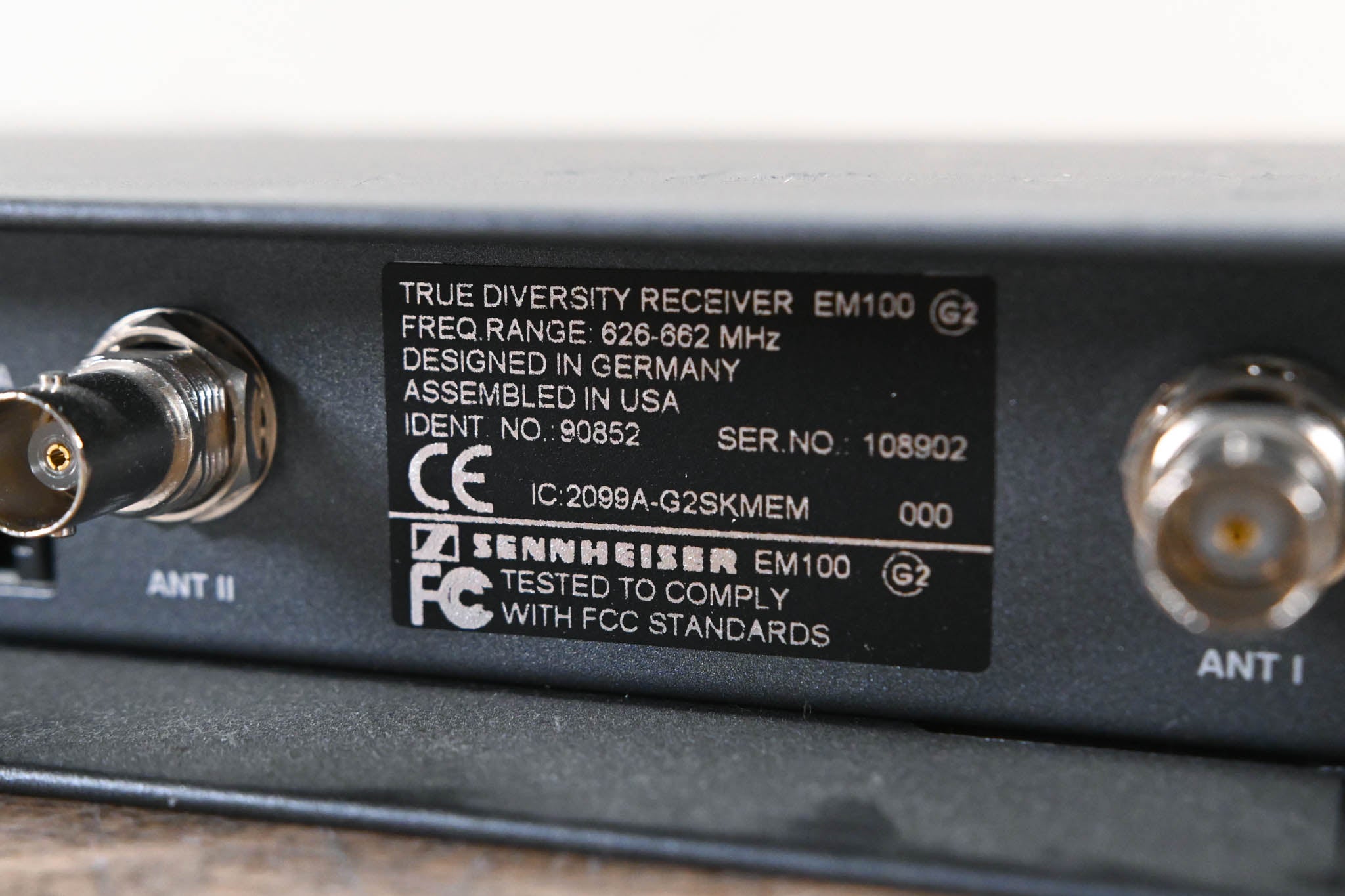 Sennheiser EM 100 G2 Wireless Receiver - 626-662 MHz (NO POWER SUPPLY)