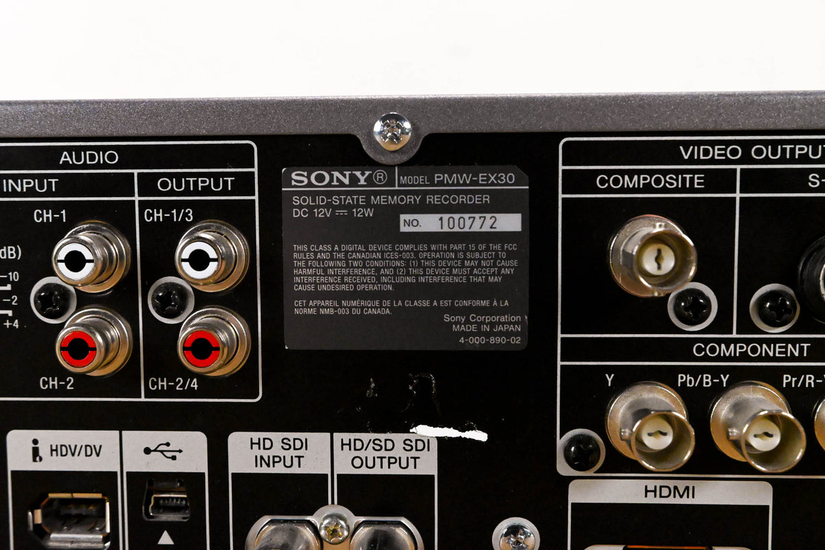 Sony PMW-EX30 XDCAM EX Recording Deck (NO POWER SUPPLY)