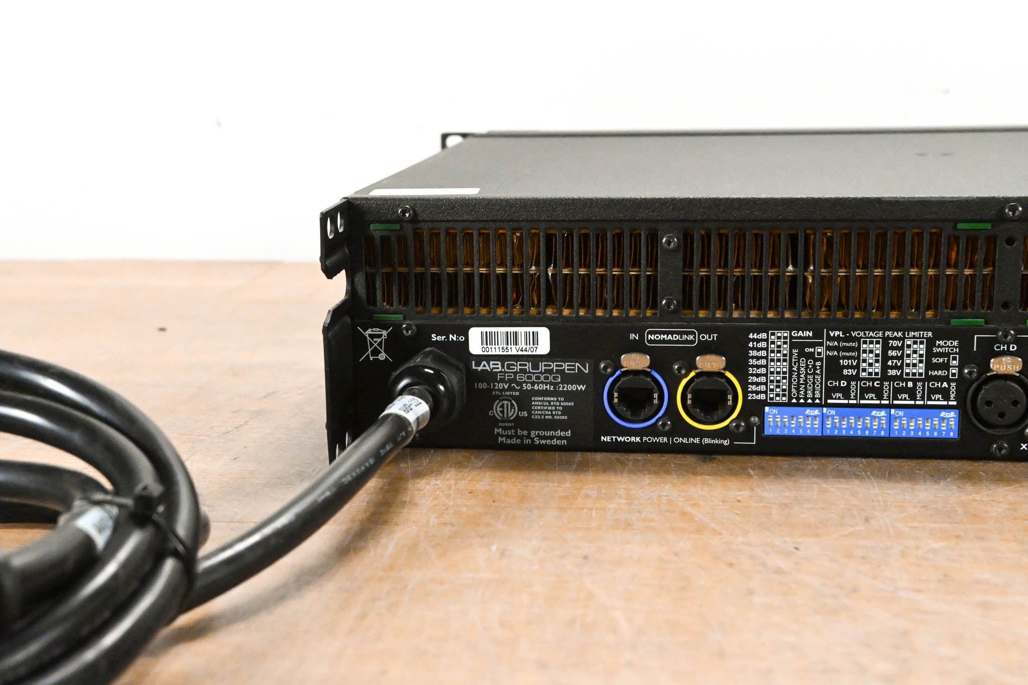 Lab Gruppen FP6000Q 6000W Four-Channel Power Amplifier