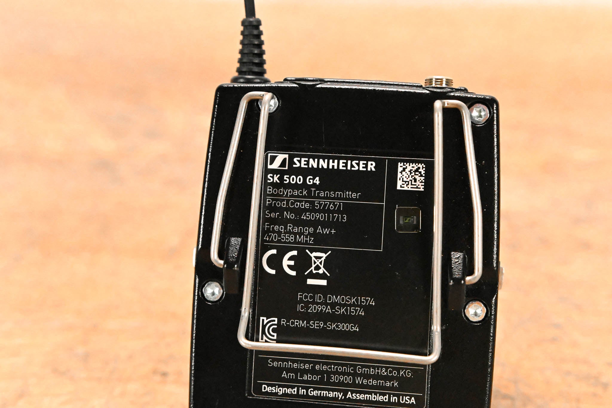 Sennheiser ew 500 G4 Bodypack Wireless System 470-558MHz NO POWER SUPPLY