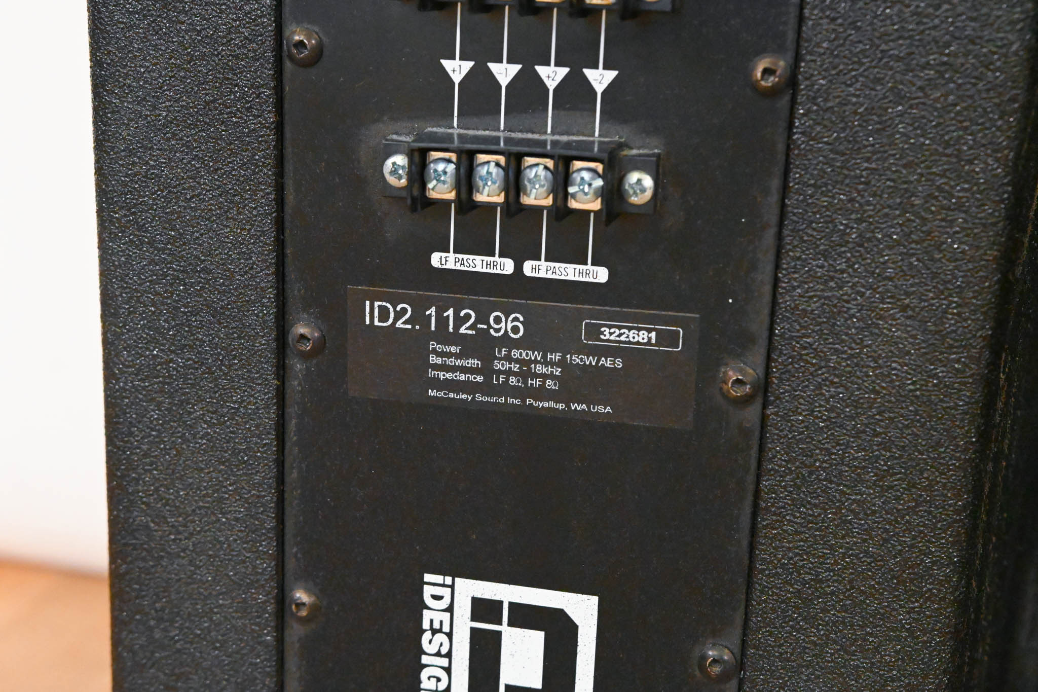 McCauley ID2.112-96 2-Way Full Range Passive Loudspeaker (PAIR)