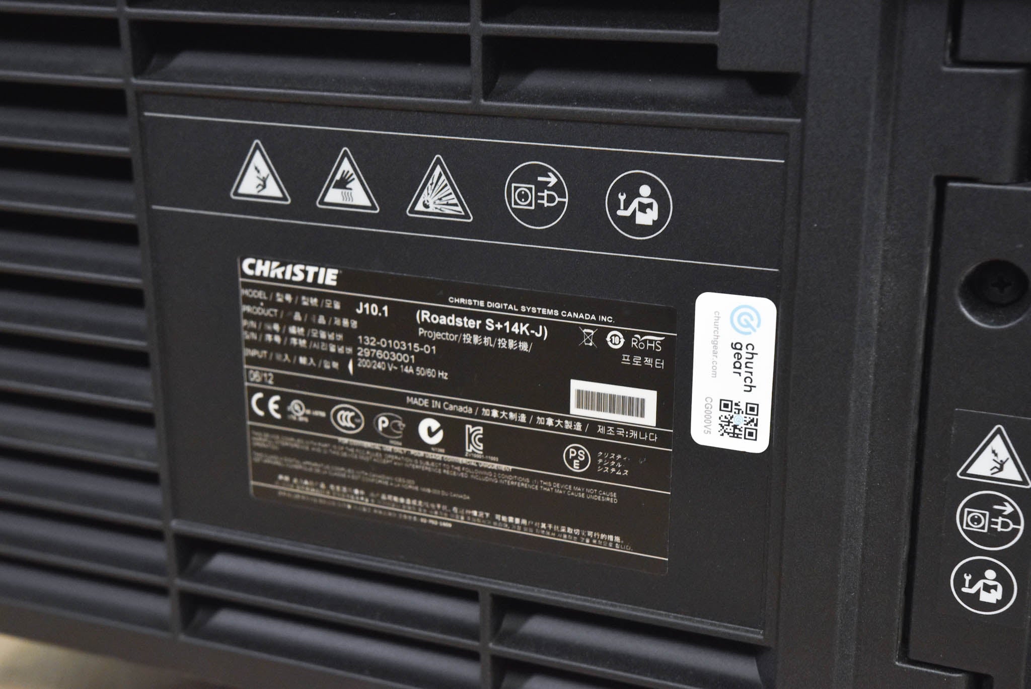 Christie Roadster S+14K-J SXGA+ Large Venue Projector (NO POWER SUPPLY)