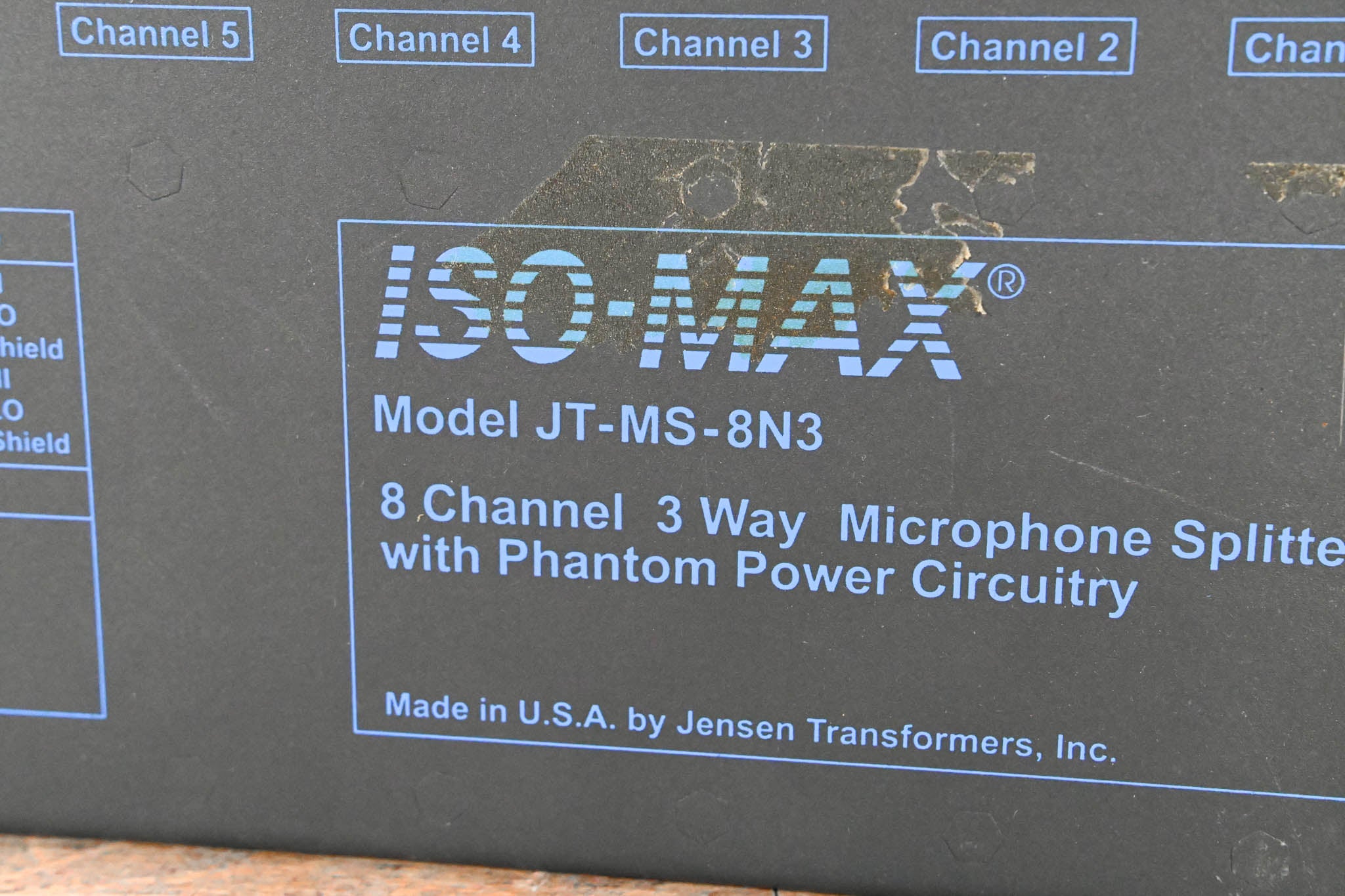 Jensen JT-MS-8N3 8-CH 3-Way Mic Splitter with Phantom Power Circuitry