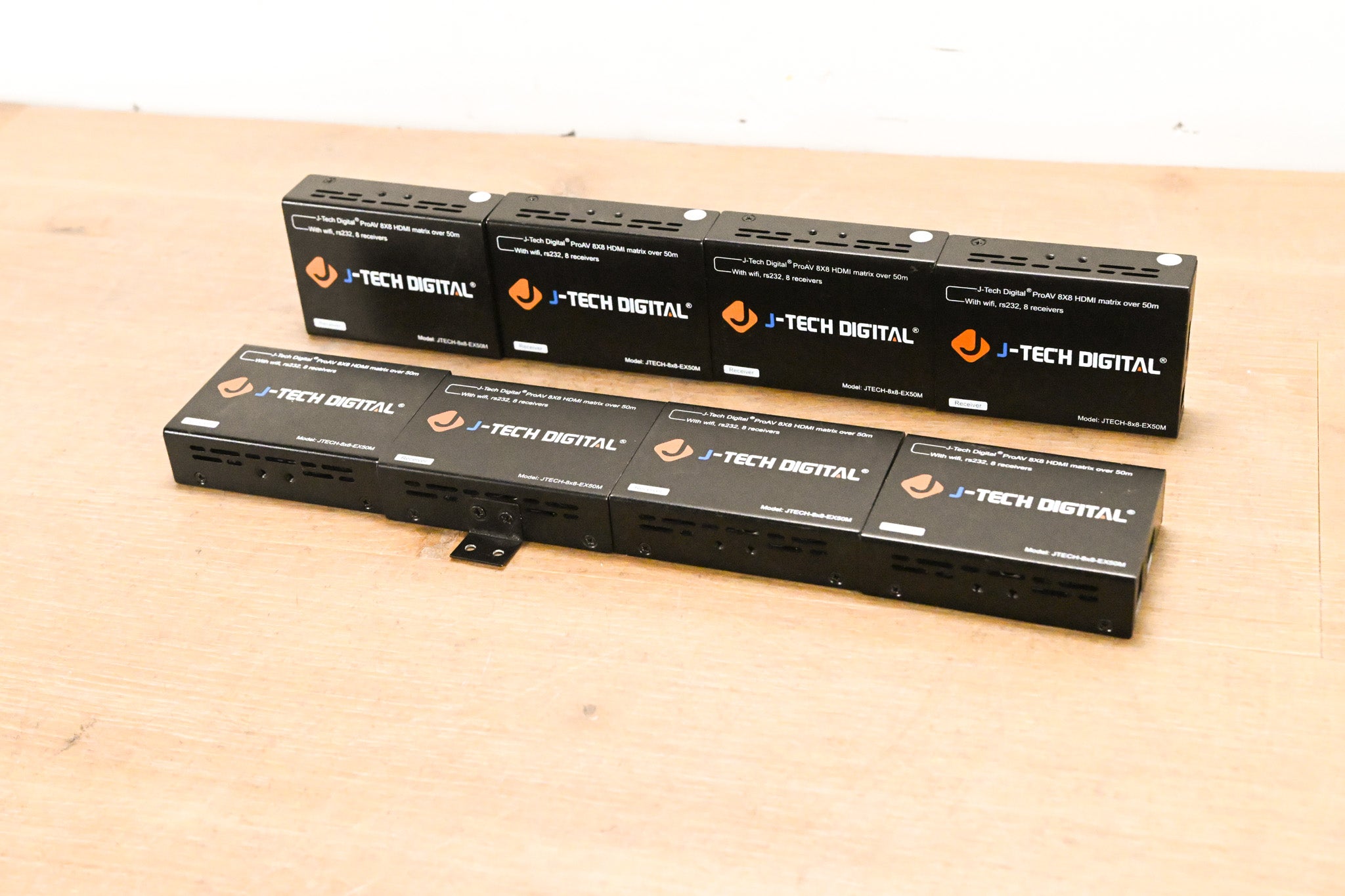 J-Tech Digital 8x8 HDMI to CAT5e/6 Matrix Switch w/ 8x Receivers NO PSU