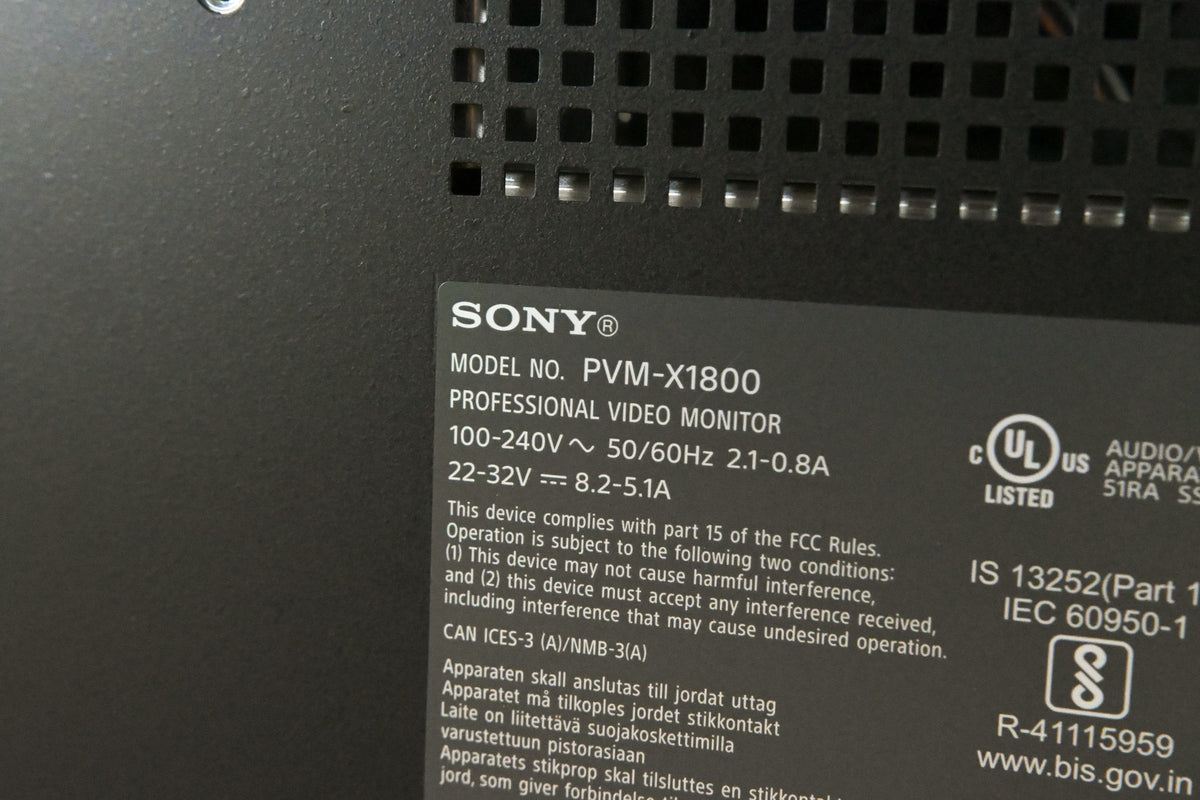 Sony PVM-X1800 18.4" 4K HDR Trimaster High-Grade Picture Monitor